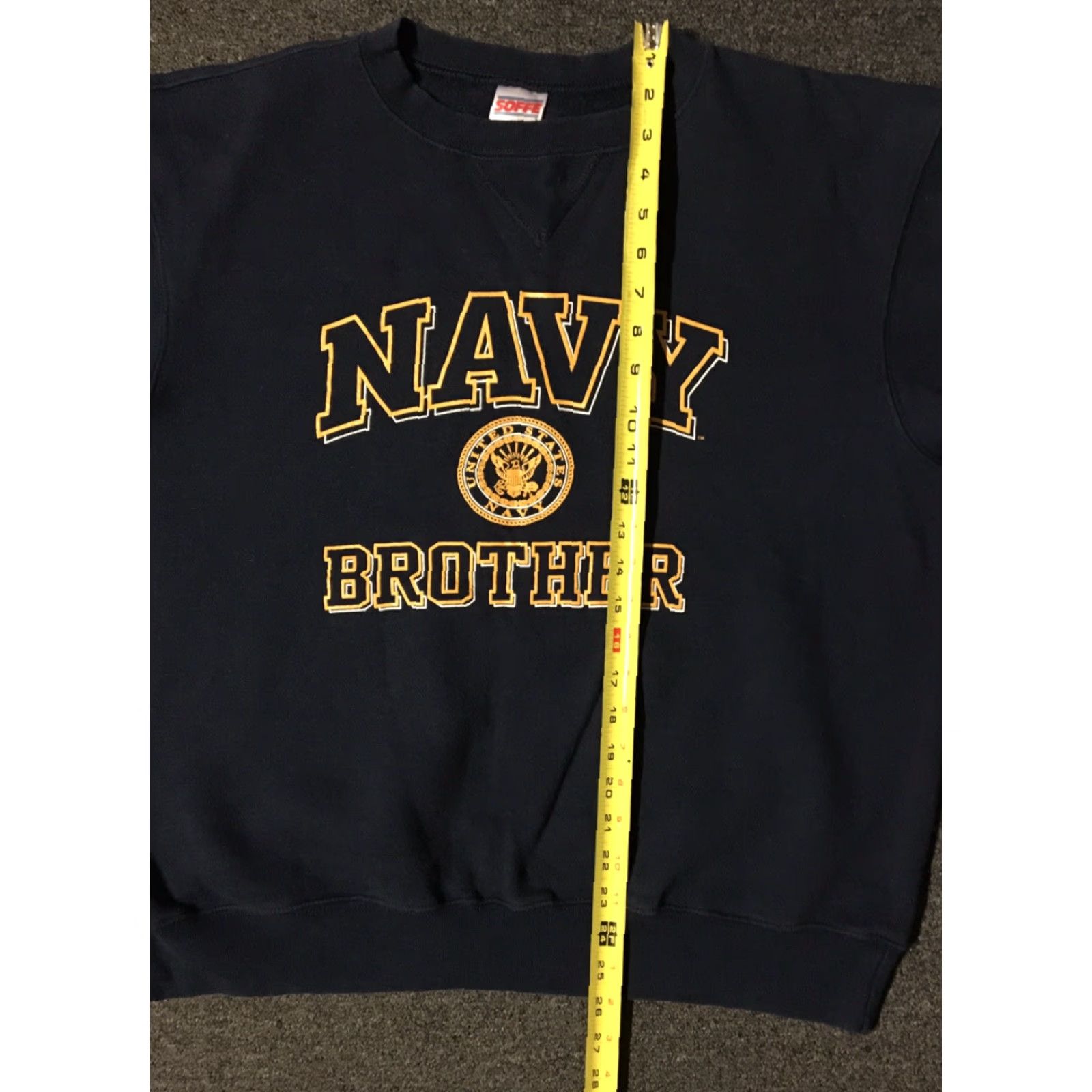 Soffe VINTAGE 90s US Navy Brother Spellout Sweatshirt L Navy Blue Men Large Pullover Casual College Grunge Military USA USA Navy Size US L / EU 52-54 / 3 - 5 Thumbnail