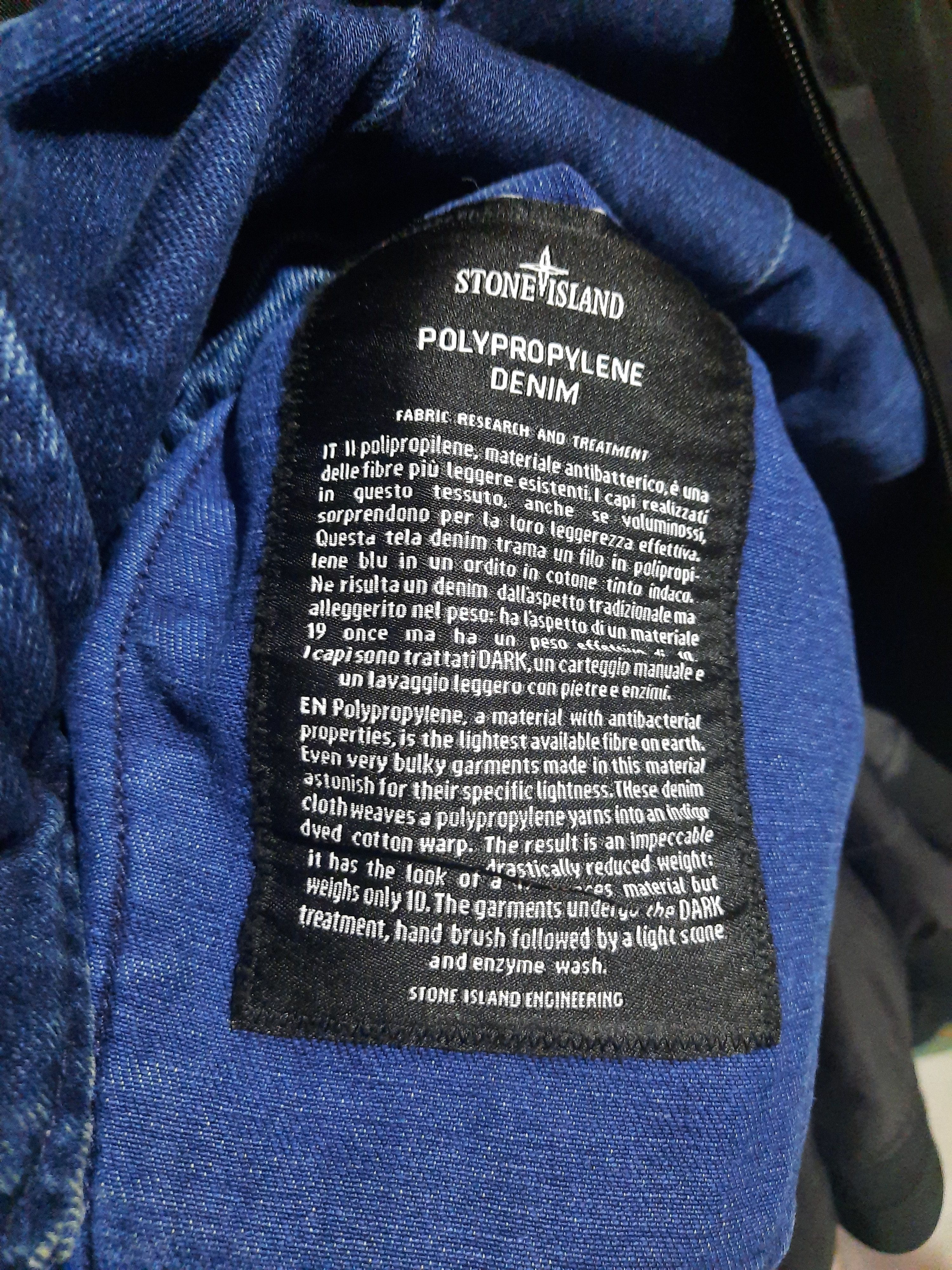 Stone Island Stone Island Polypropylene Denim Detachable Lining Size US L / EU 52-54 / 3 - 9 Thumbnail