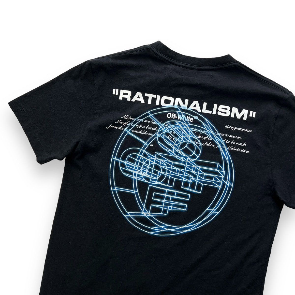 image of Off White Off-White Rationalism Black T Shirt, Men's (Size Medium)