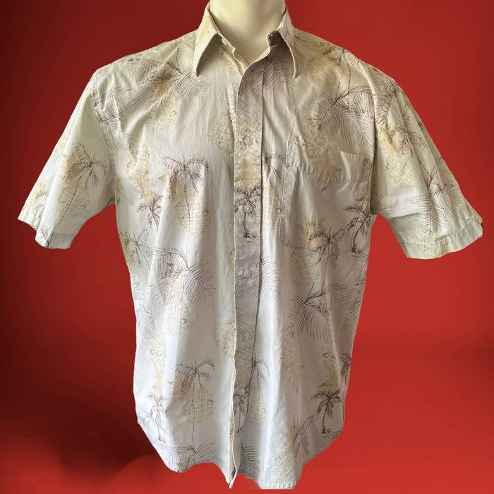 Natural Issue Wrinkle Free Natural Issue Palm Tree Button Down Hawaiian ...