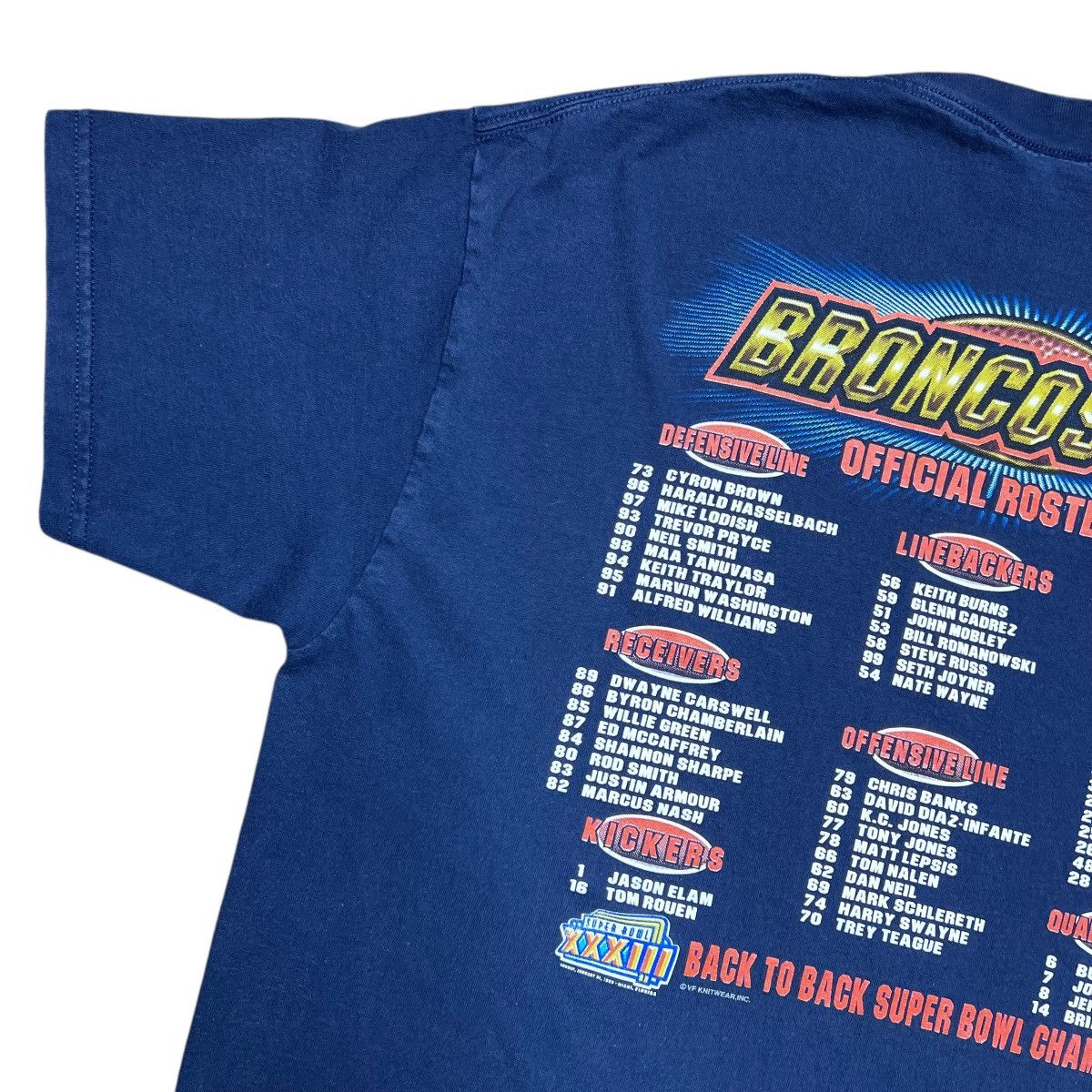NFL × Vintage 90s NFL Denver Broncos Back To Back Super Bowl Champions Tee Size US L / EU 52-54 / 3 - 9 Thumbnail
