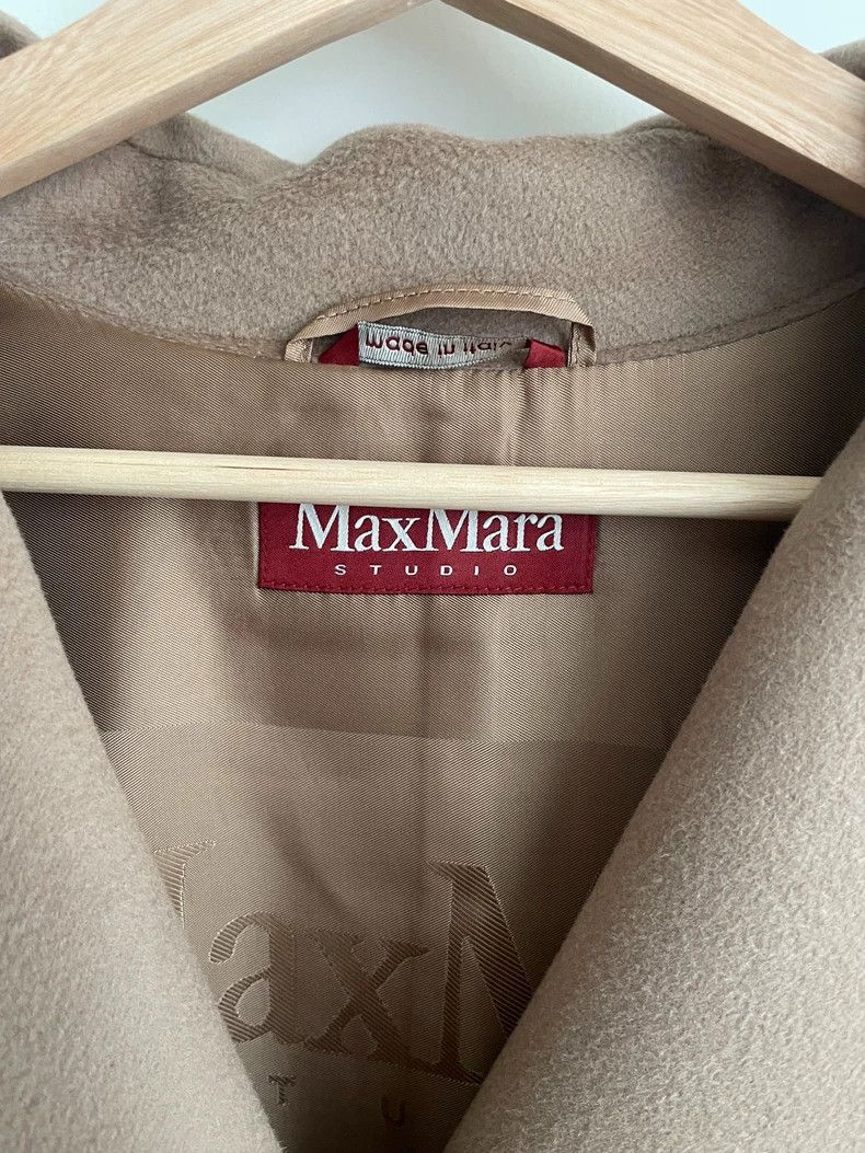Max Mara Max Mara Classic Camel Water Ripple Wool Coat Size S / US 4 / IT 40 - 3 Thumbnail