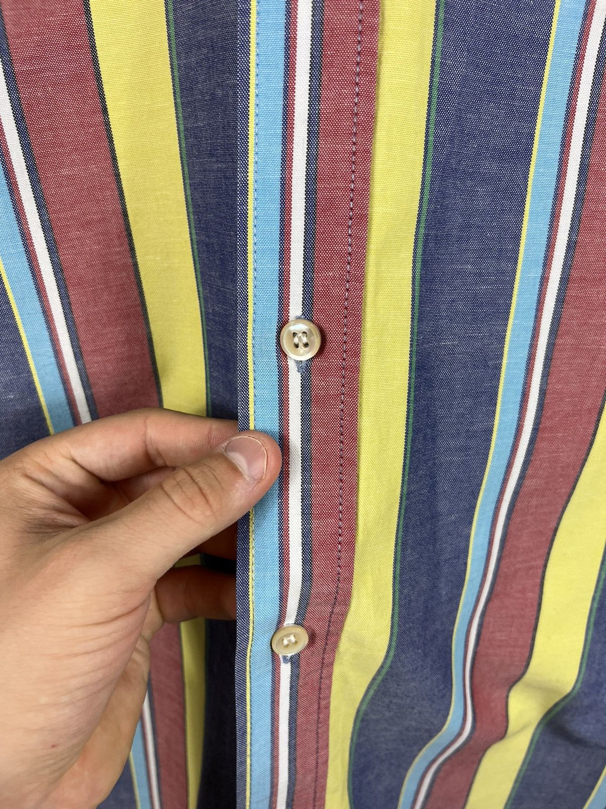 Acne Studios × Our Legacy Our Legacy 1980-81 Panama Lino linen striped nerd shirt y2k Size US M / EU 48-50 / 2 - 9 Thumbnail