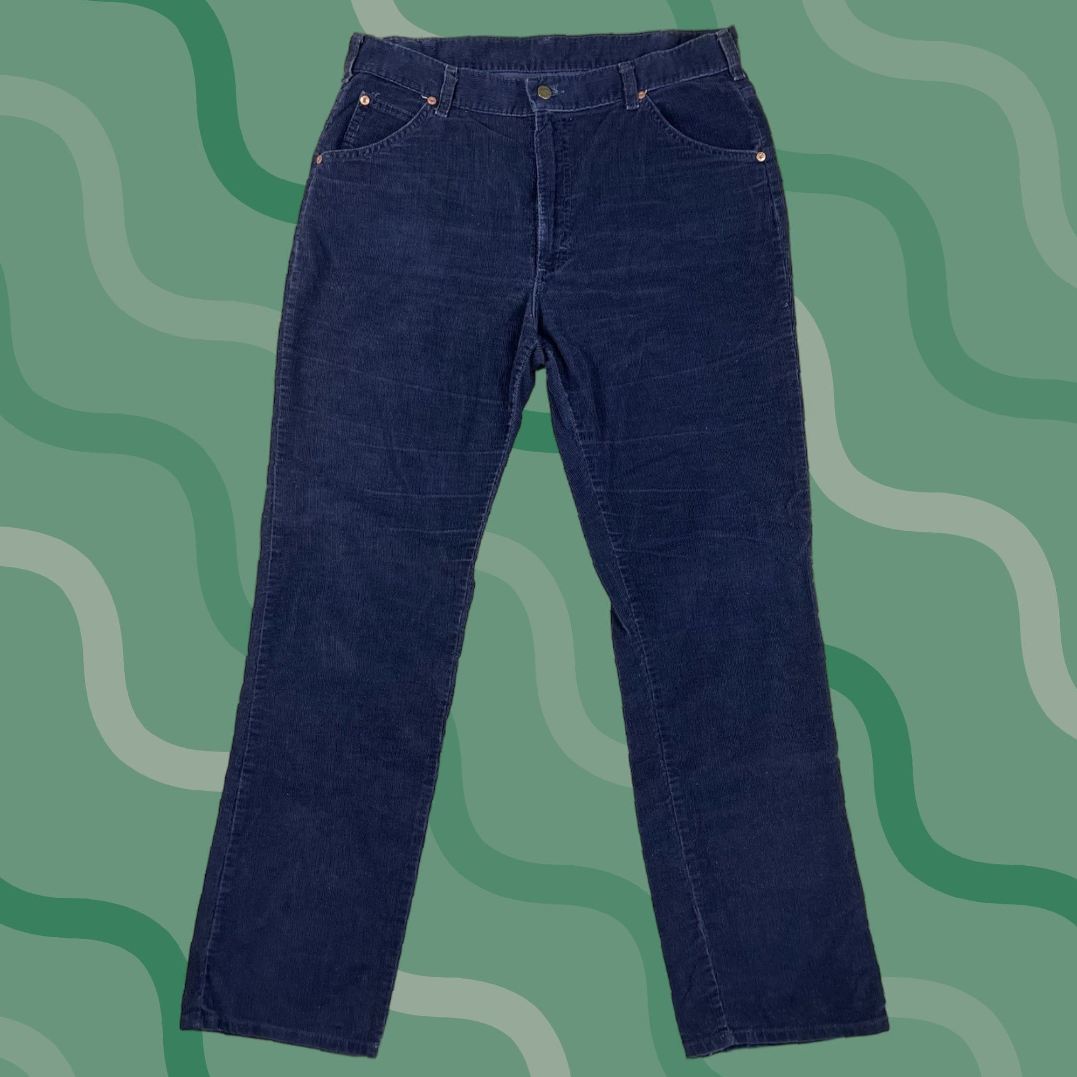 Lee VINTAGE Lee Riders Corduroy Pants 36x32 Blue Union USA Made Mens Workwear Size US 36 / EU 52 - 1 Thumbnail