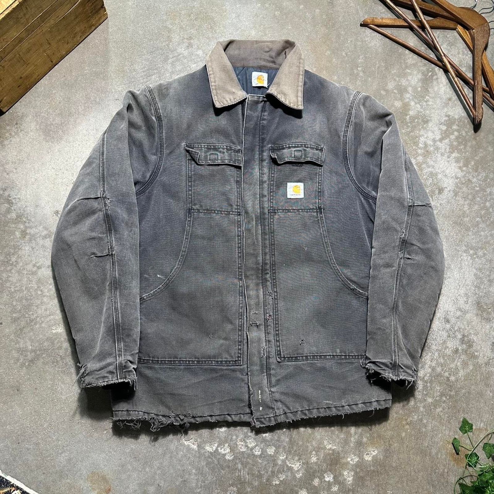 Carhartt Vintage Carhartt Faded Distressed Chore Jacket Mens XL Brown Size US XL / EU 56 / 4 - 1 Thumbnail