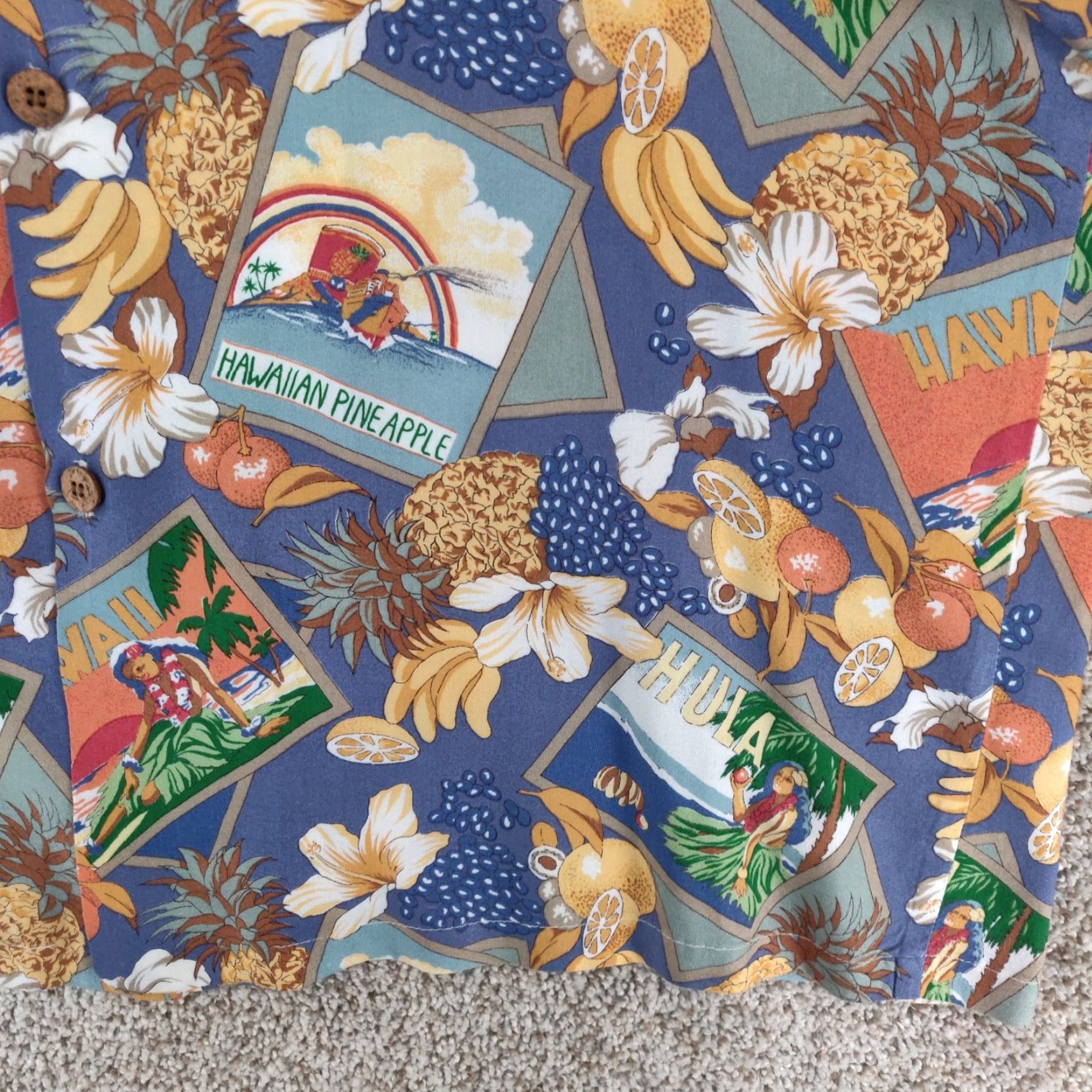 Reyn Spooner VINTAGE Reyn Spooner Hawaiian Shirt Mens XL Joe Kealuha Floral Pineapple Button Aloha Size US XL / EU 56 / 4 - 6 Thumbnail