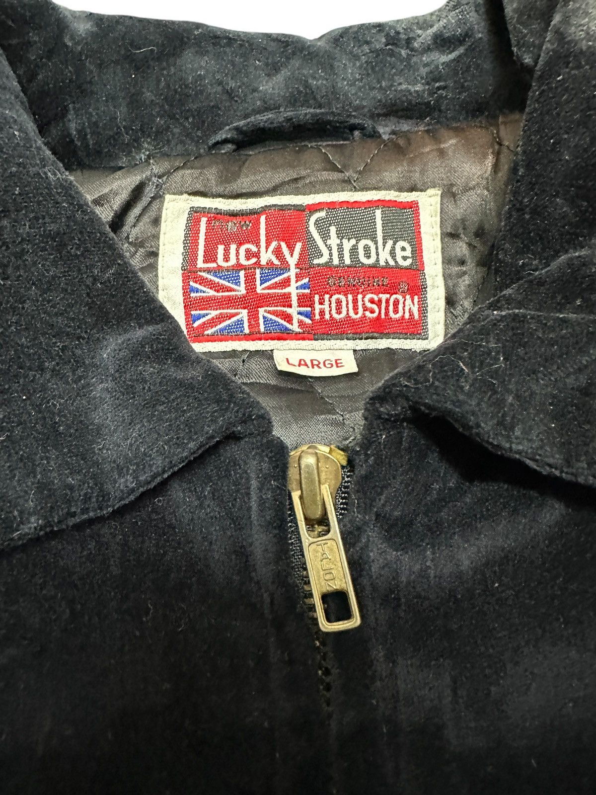 Vintage Vintage 90s Houston Velvet Sukajan Souvenir Jacket Sunfaded Size US L / EU 52-54 / 3 - 6 Thumbnail