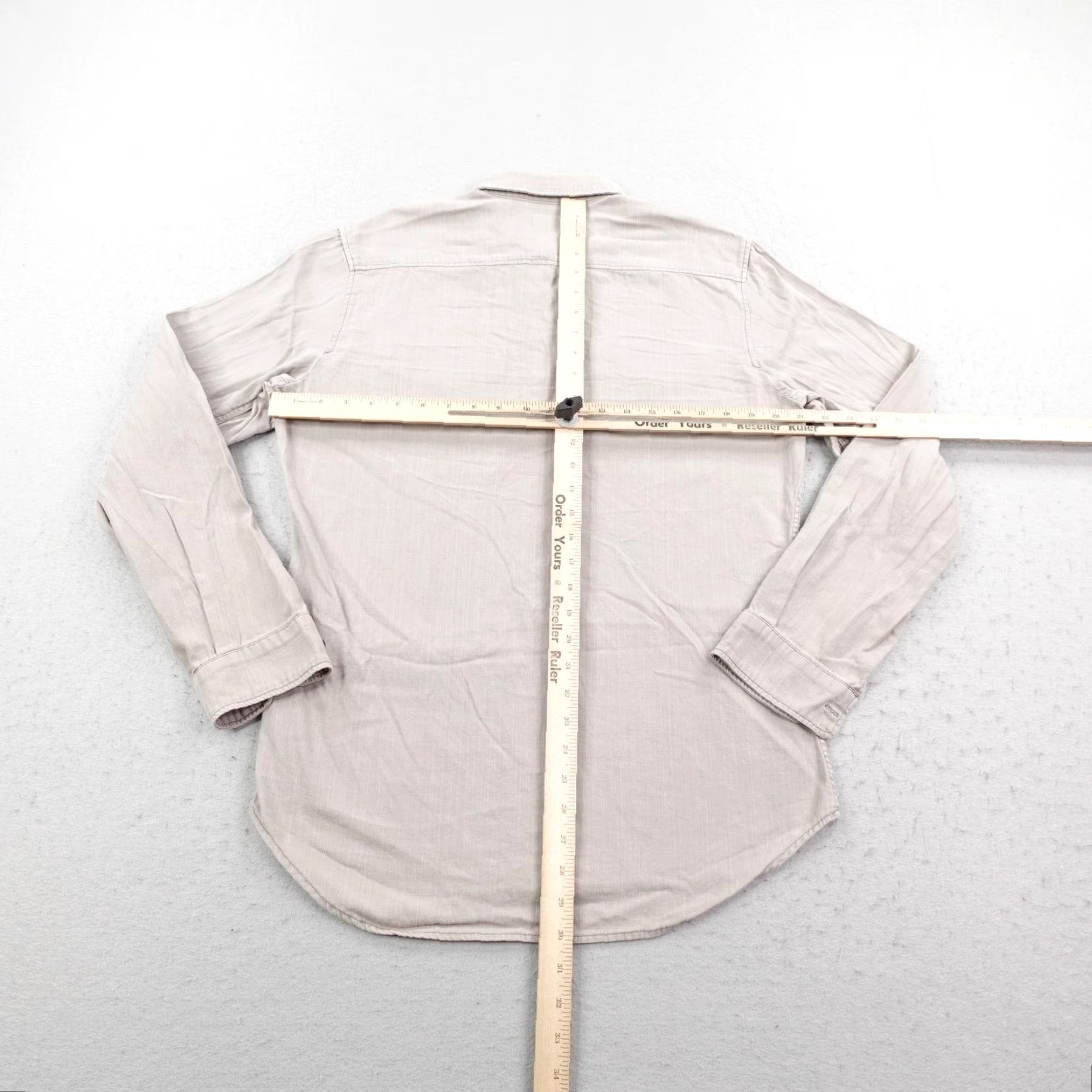 Vintage G Star Raw Shirt Mens Medium Beige Marine Slim Fit Long Sleeve Canvas Button Up Size US M / EU 48-50 / 2 - 7 Thumbnail