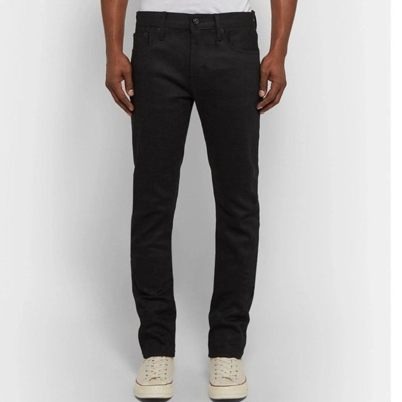 Jean Shop Jean Shop Jim Stretch Selvedge Jeans in Raw Black Size 33 Size US 33 - 2 Thumbnail