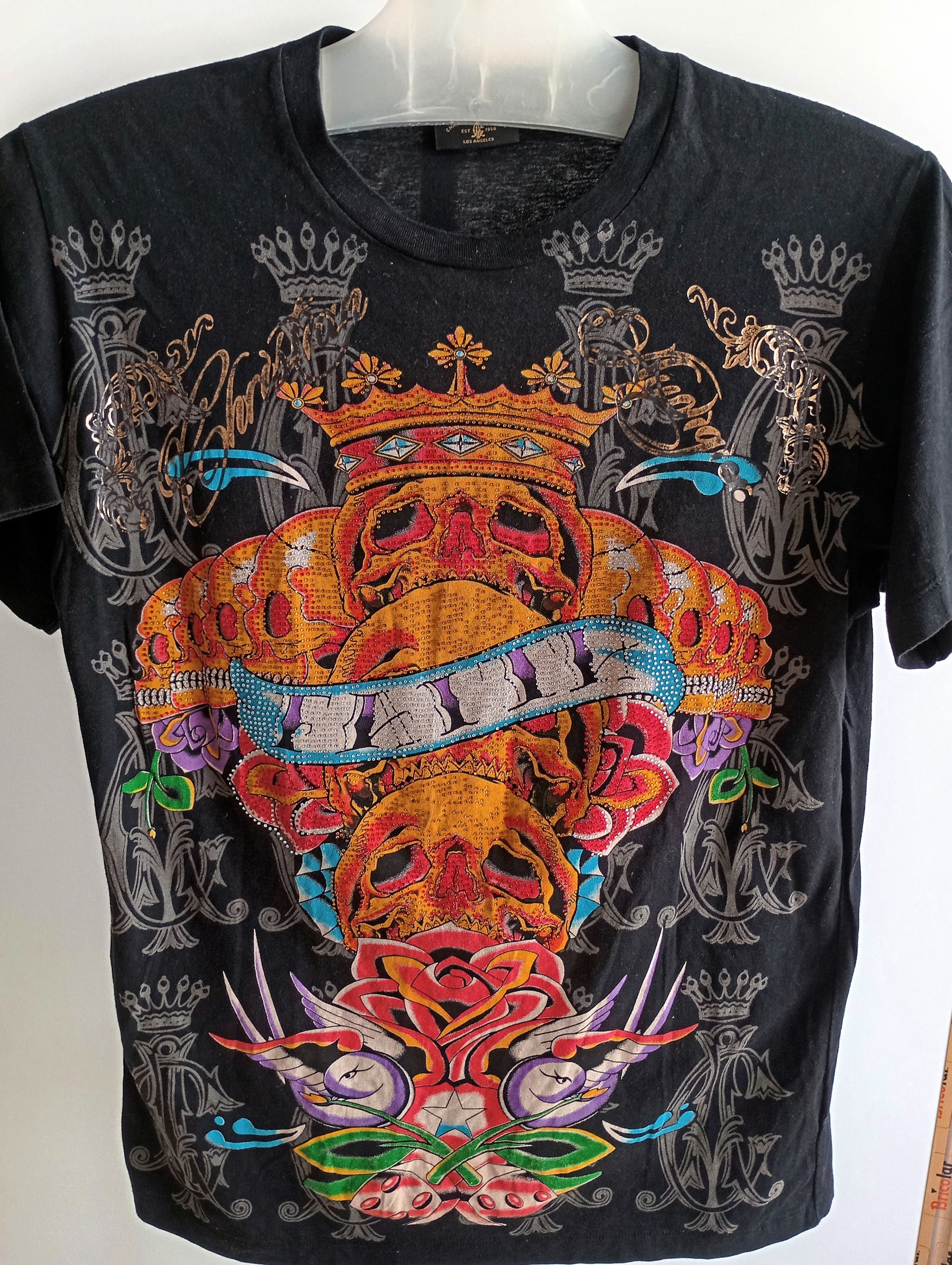 Christian Audigier Vintage Christian Audigier “Crystal Scull” T-Shirt Size US M / EU 48-50 / 2 - 6 Thumbnail