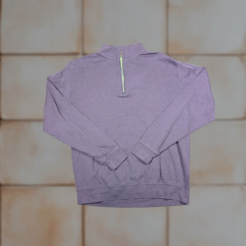 Peter Millar VINTAGE Peter Millar Pullover Mens Medium Purple Quarter Zip Cotton Knit Sweatshirt Size US M / EU 48-50 / 2 - 1 Thumbnail