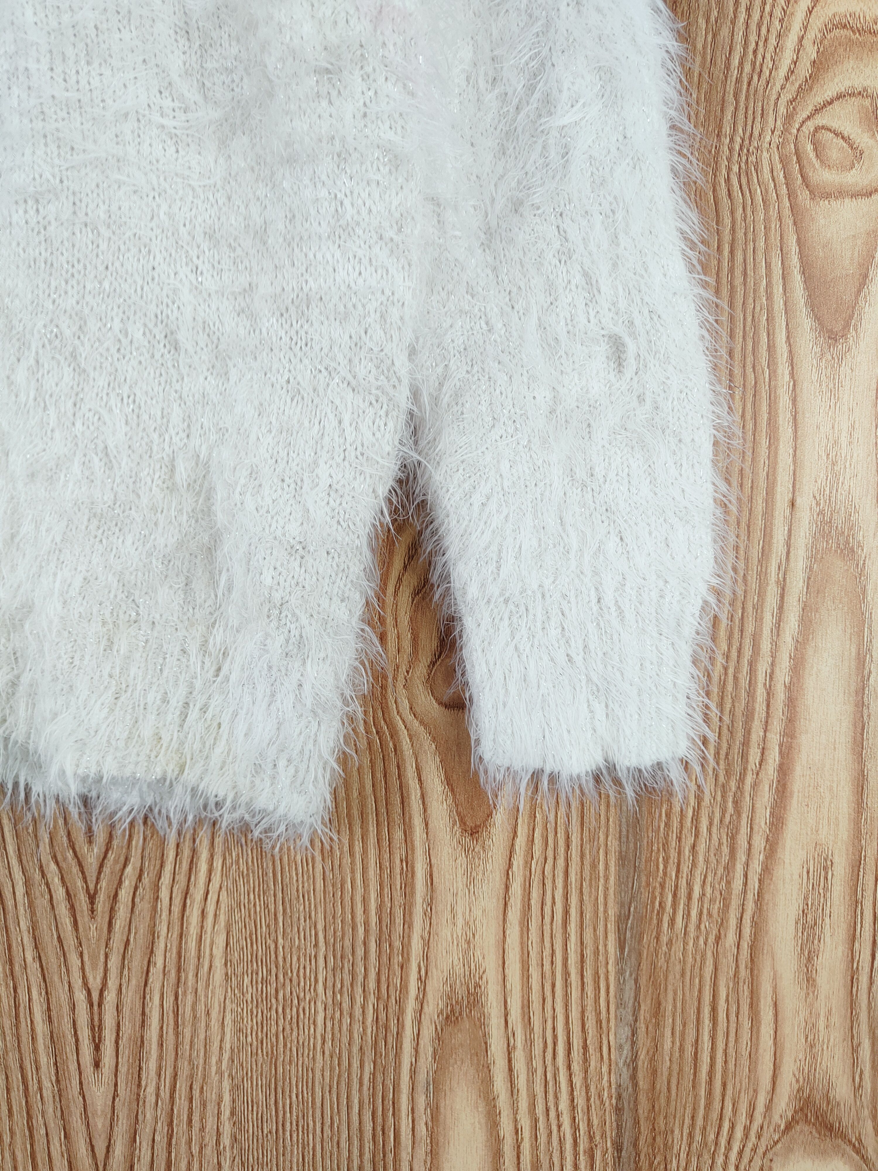 Japanese Brand × Vintage Shoo La Rue White Fur Mohair Knitwear Size L / US 10 / IT 46 - 6 Thumbnail