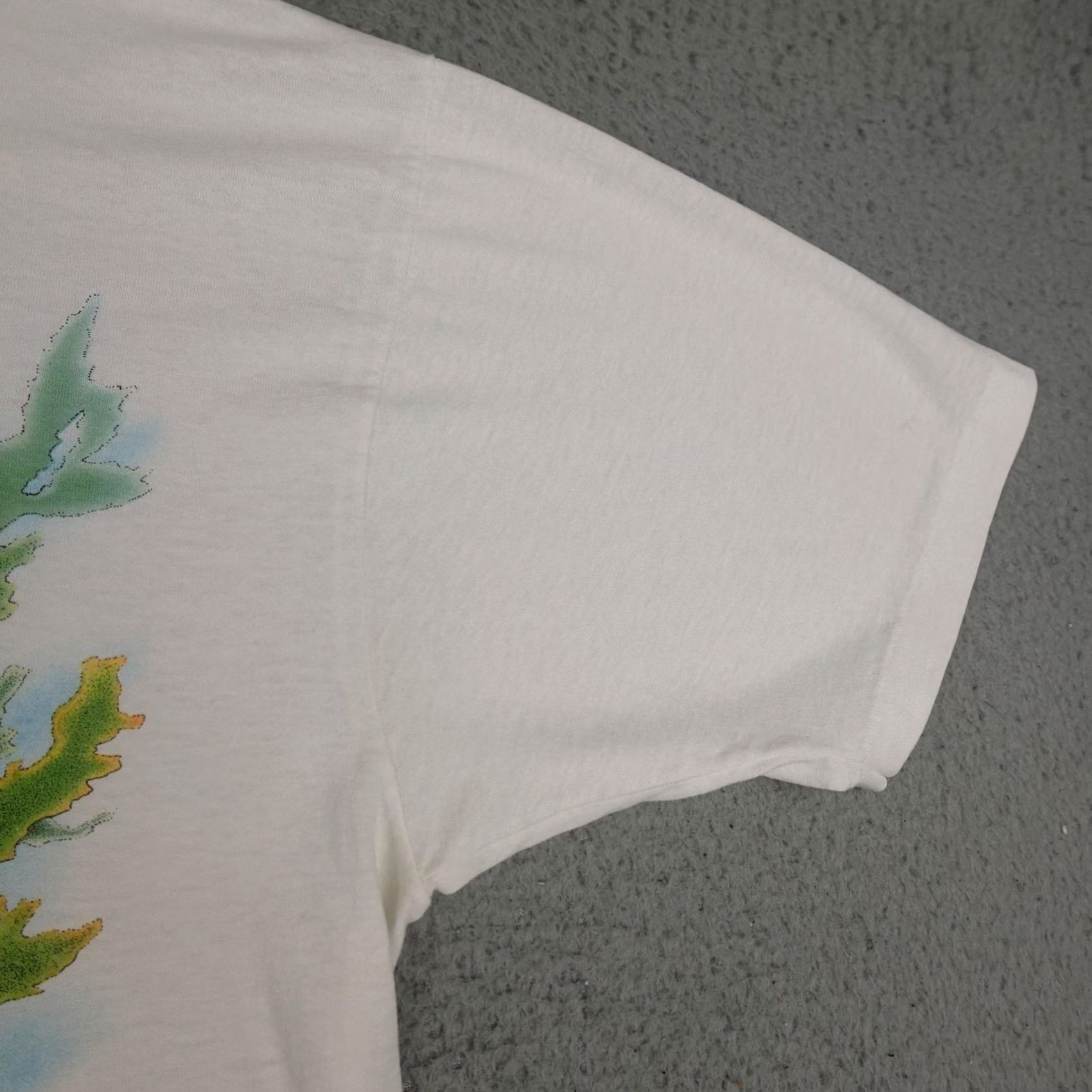 Hanes VINTAGE Hanes Ocean Shirt Mens L White Double-Sided Graphic Tee 80s Fish Beach Marine Nature 80s Mens Size US L / EU 52-54 / 3 - 7 Thumbnail