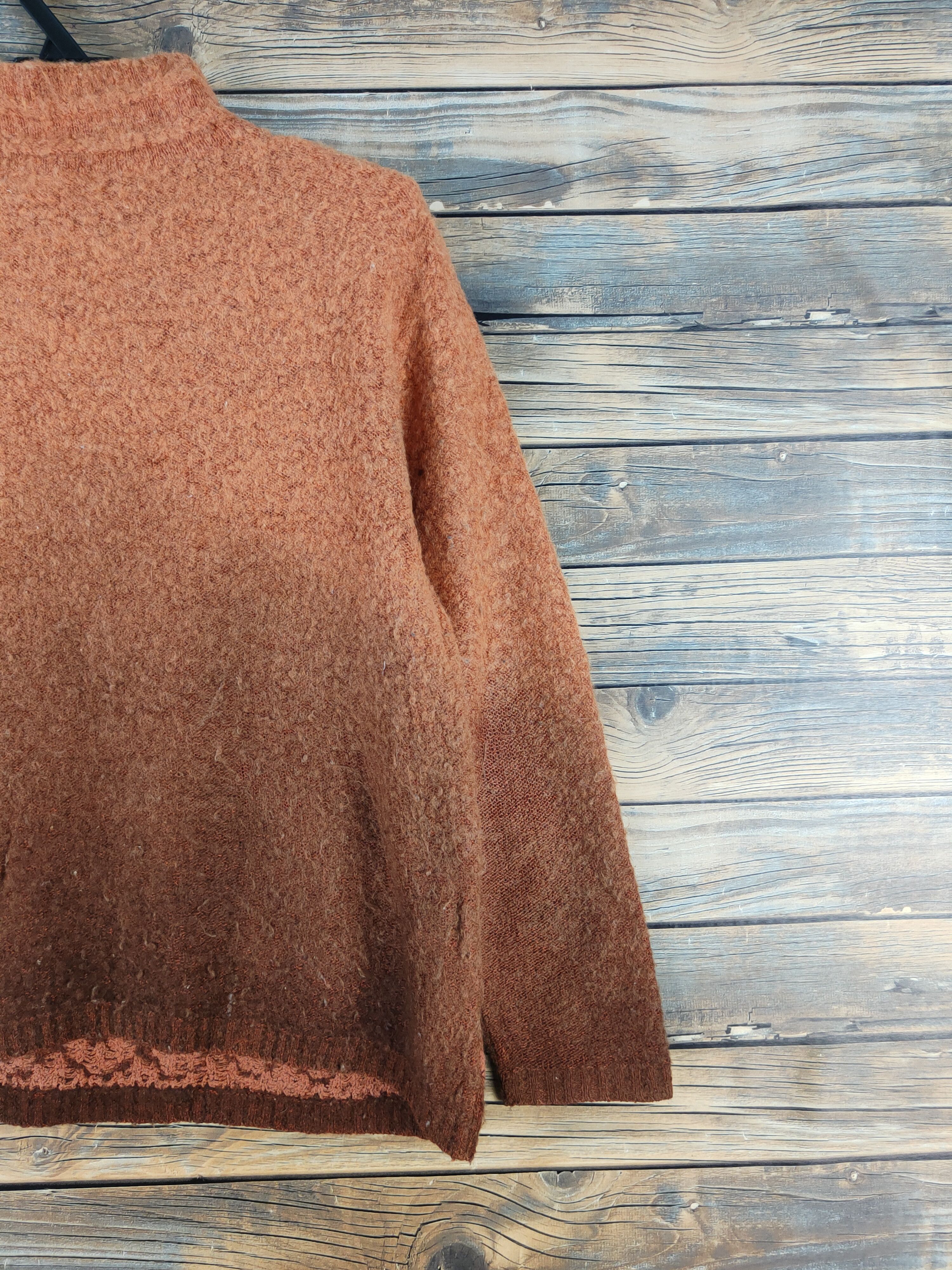 Homespun Knitwear × Japanese Brand × Vintage U-Na Chic Orang Brown Knitwear Sweatshirts #W1473 Size M / US 6-8 / IT 42-44 - 10 Thumbnail