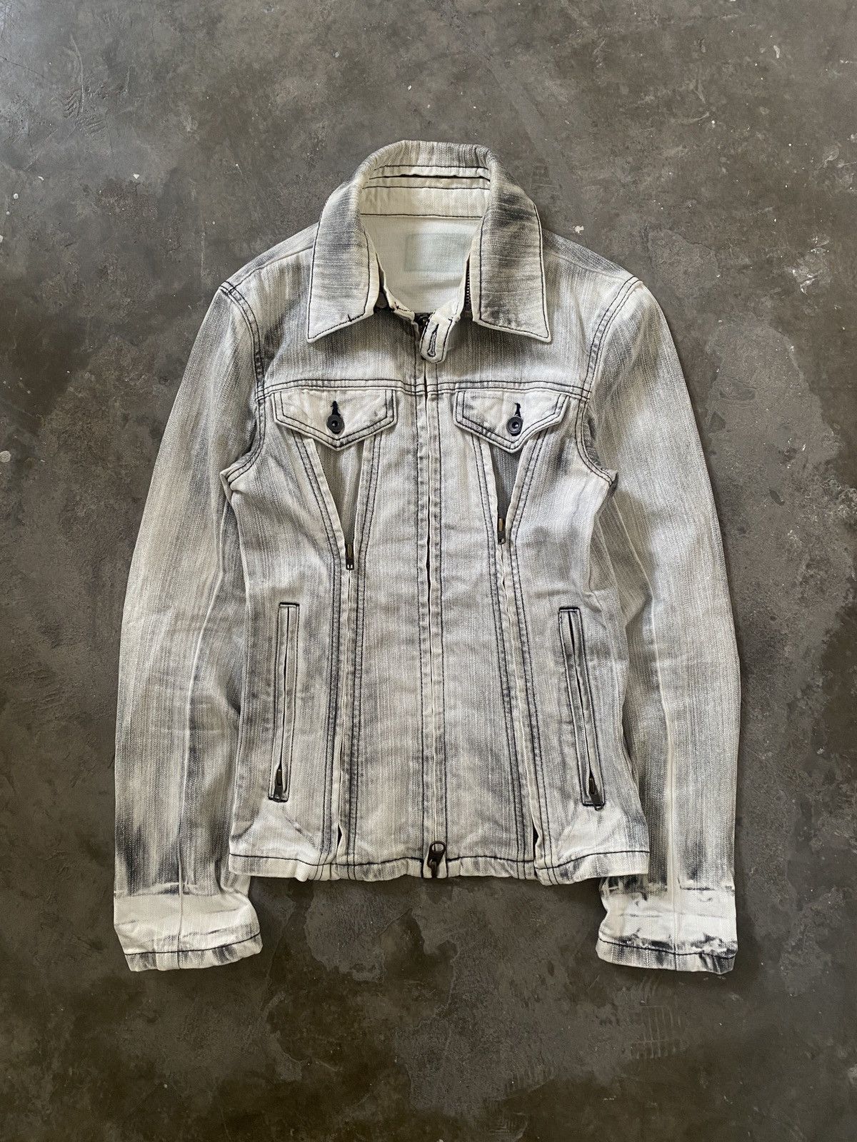 14th Addiction × GOSTAR DE FUGA Fuga Waxed Double Zip Faux Fur