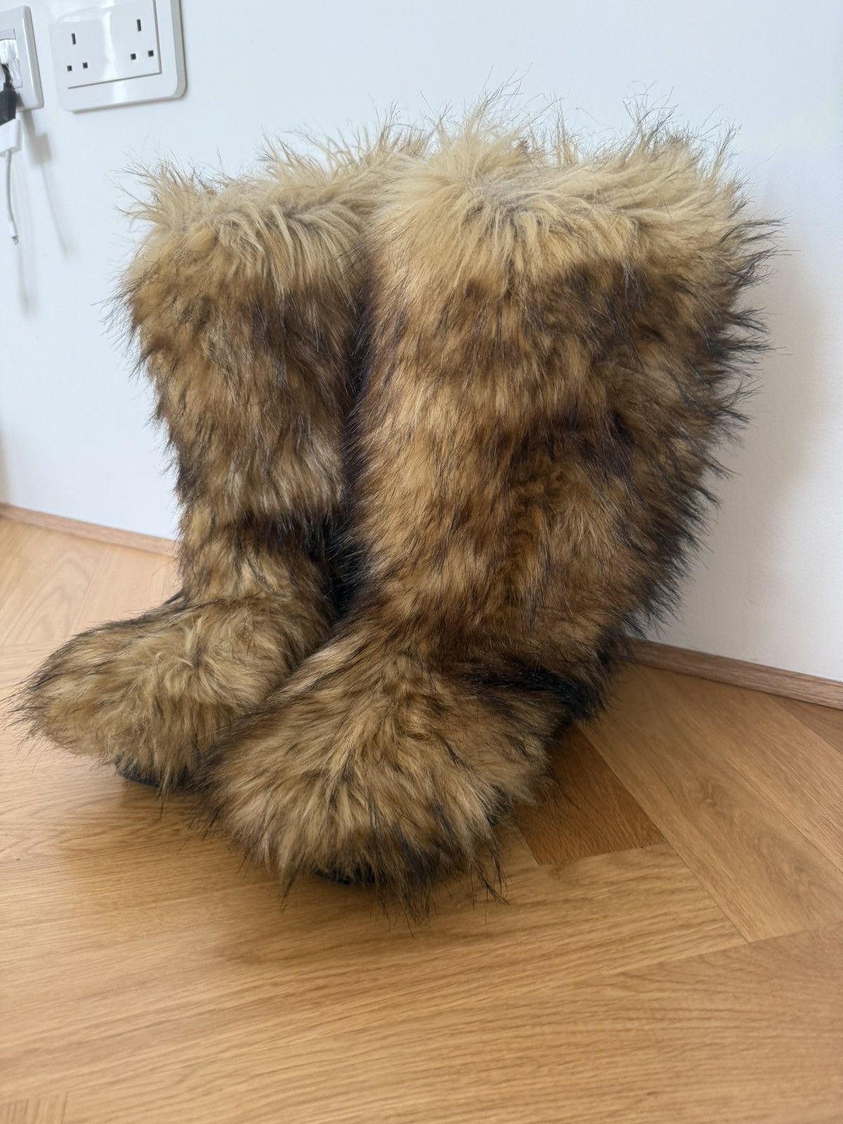 Celine × Hedi Slimane Celine Fall 21 Faux Fur Boots Size US 10 / EU 43 - 4 Thumbnail