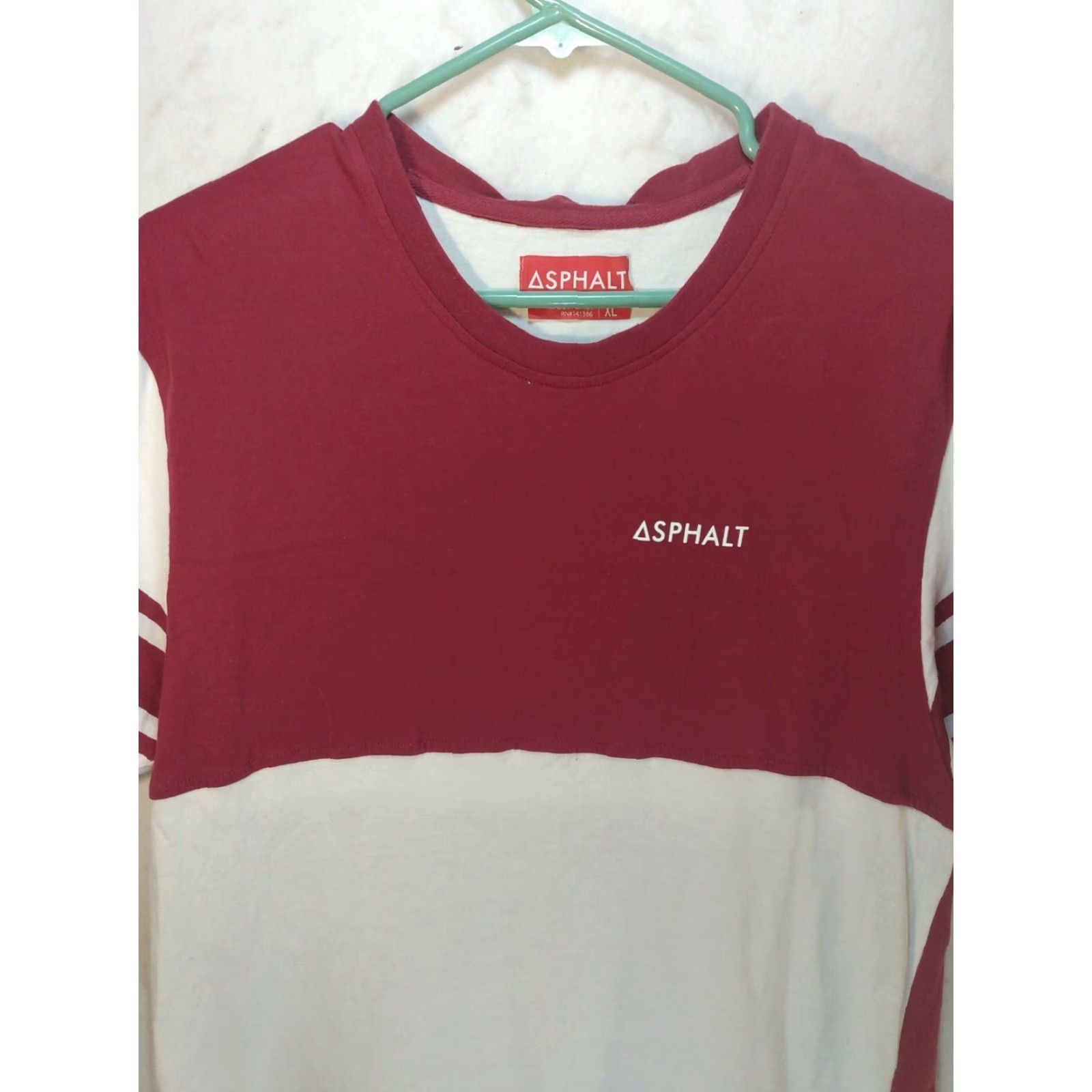 Vintage X L RED & WHITE ASPHALT SS TSHIRT 100% COTTON MEN XL Red White T-Shirt XL 100% Cotton Men Size US XL / EU 56 / 4 - 2 Thumbnail