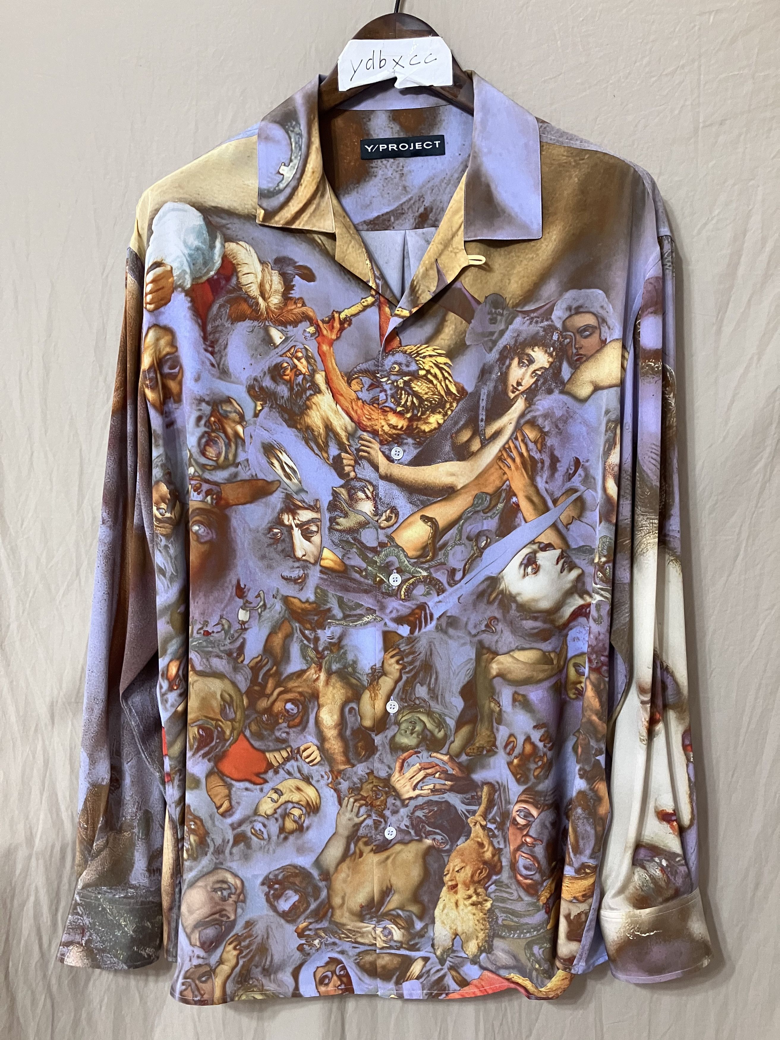 image of Yproject Fw21 Nostalgia Pyjama Shirt Lilac, Men's (Size Medium)