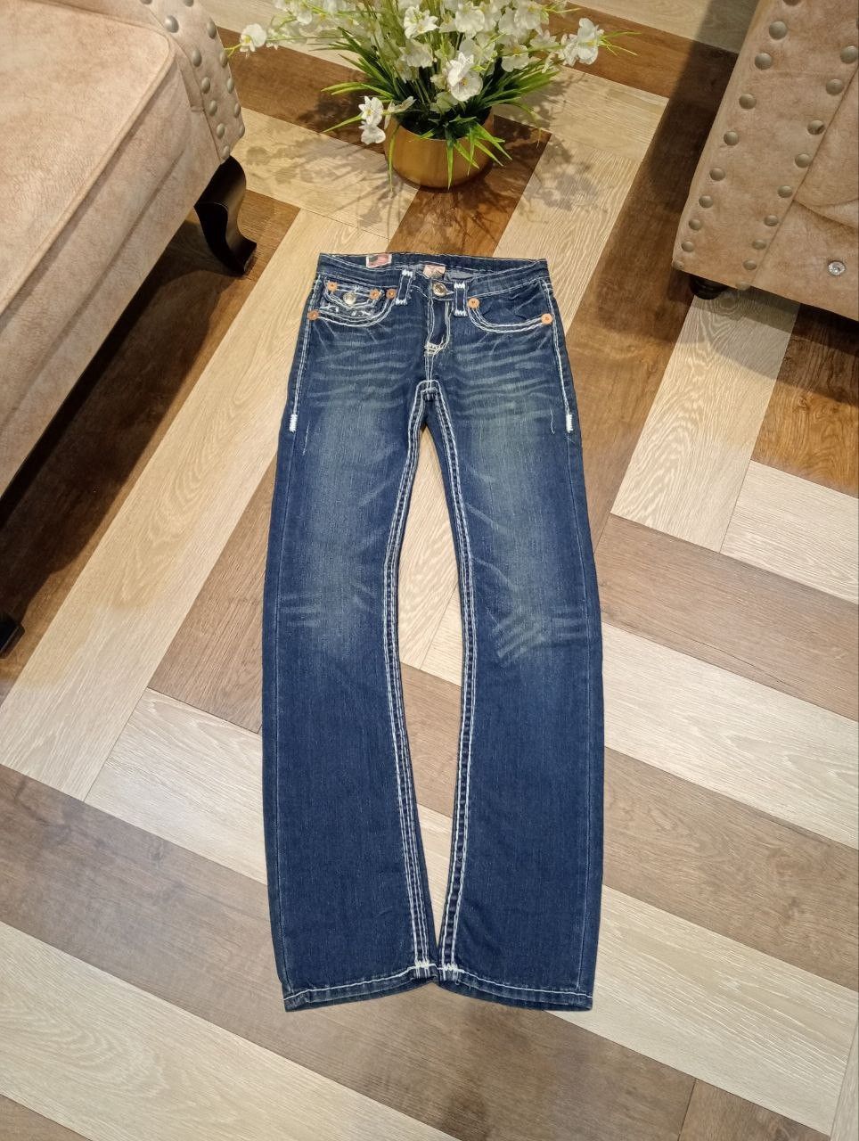 True Religion TRUE RELIGION BILLY SUPER T BLUE DENIM PANTS Size 27" / US 4 / IT 40 - 1 Thumbnail