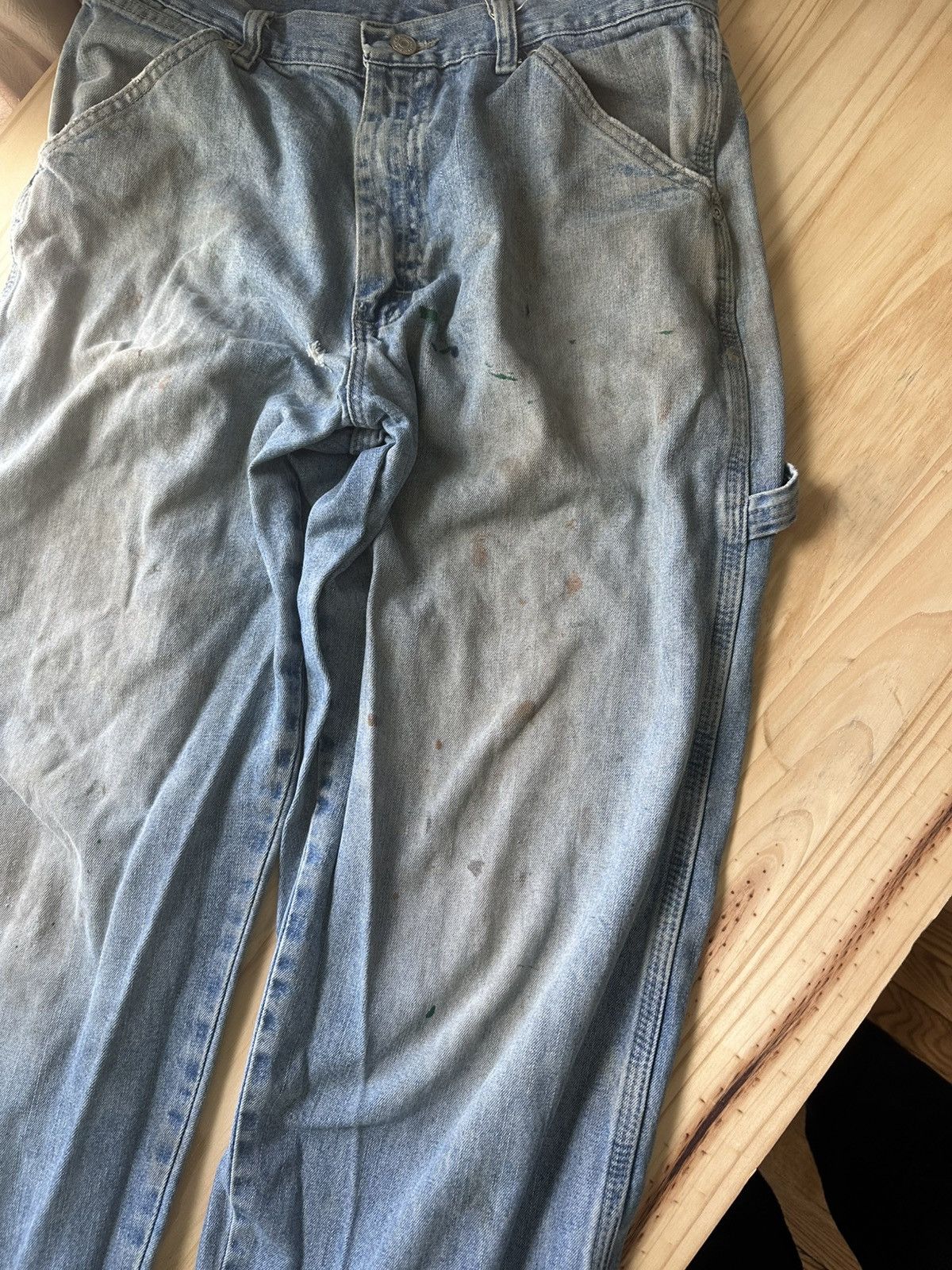 Vintage × Wrangler Thrashed x Vintage Wrangler Carpenter Jeans Size US 32 / EU 48 - 2 Thumbnail