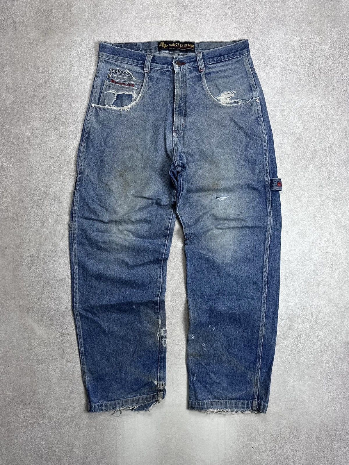 Vintage Vintage JNCO Style Sancezz Denim Y2K Carpenter Jeans Pants Size US 30 / EU 46 - 2 Thumbnail