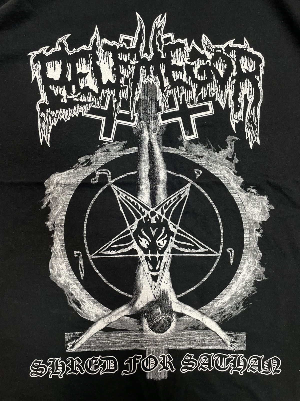 Band Tees Y2K Belphegor Shred For Sathan T Shirt Vintage 2000s Size US XL / EU 56 / 4 - 4 Thumbnail