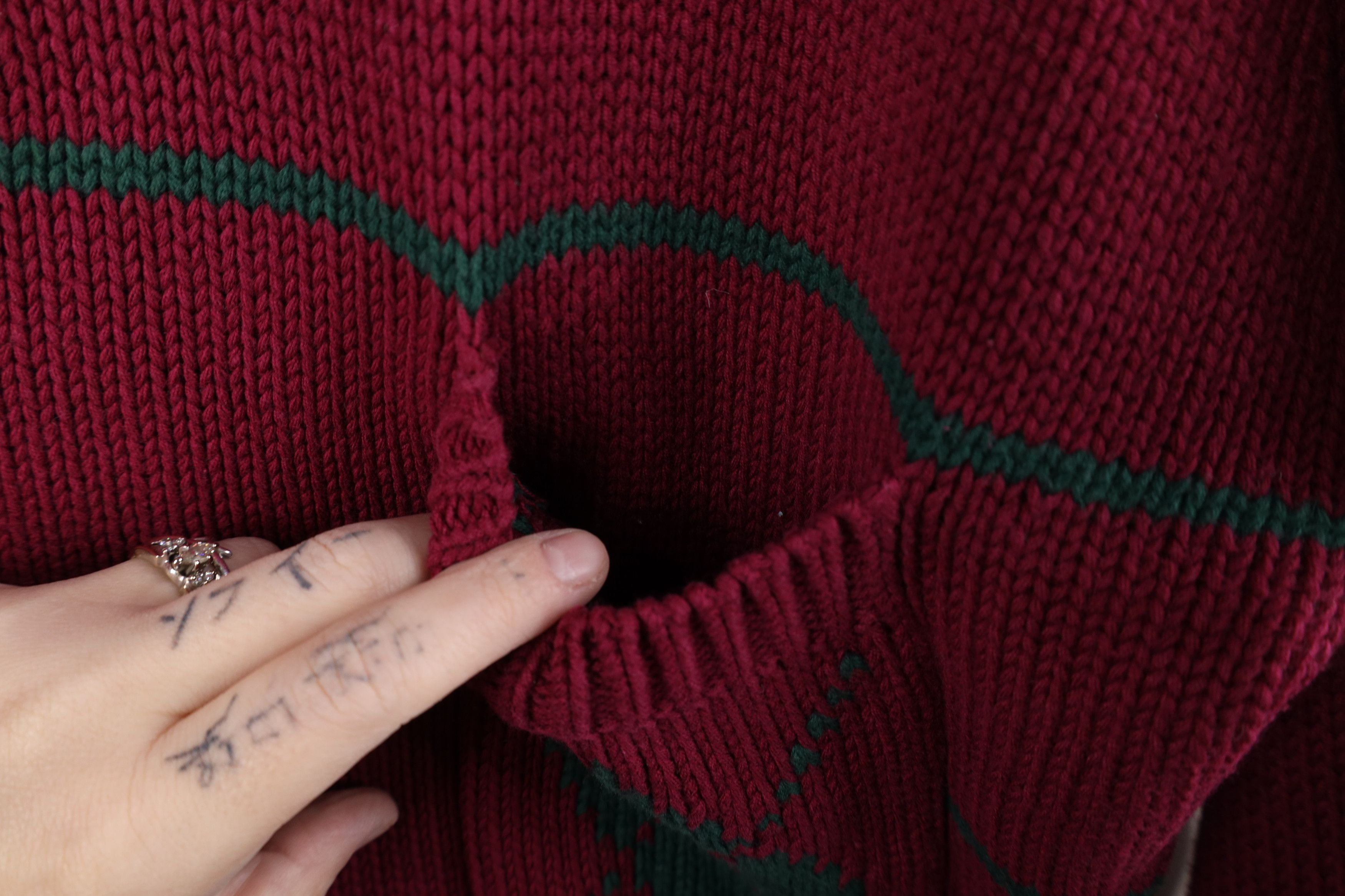 Vintage Vintage 70s Streetwear Argyle Diamond Knit Collared Sweater Size US M / EU 48-50 / 2 - 6 Thumbnail