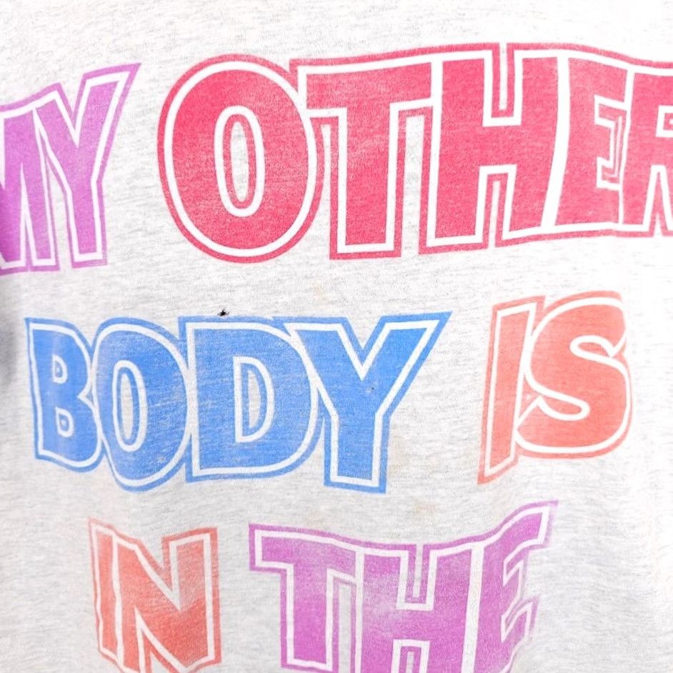 Vintage VINTAGE My Other Body T Shirt Womens 2X Gray 90s Sleep Tee Made In USA Shirt Womens 2X Gray 90s Sleep Tee USA Size XXL / US 16-18 / IT 52-54 - 3 Thumbnail