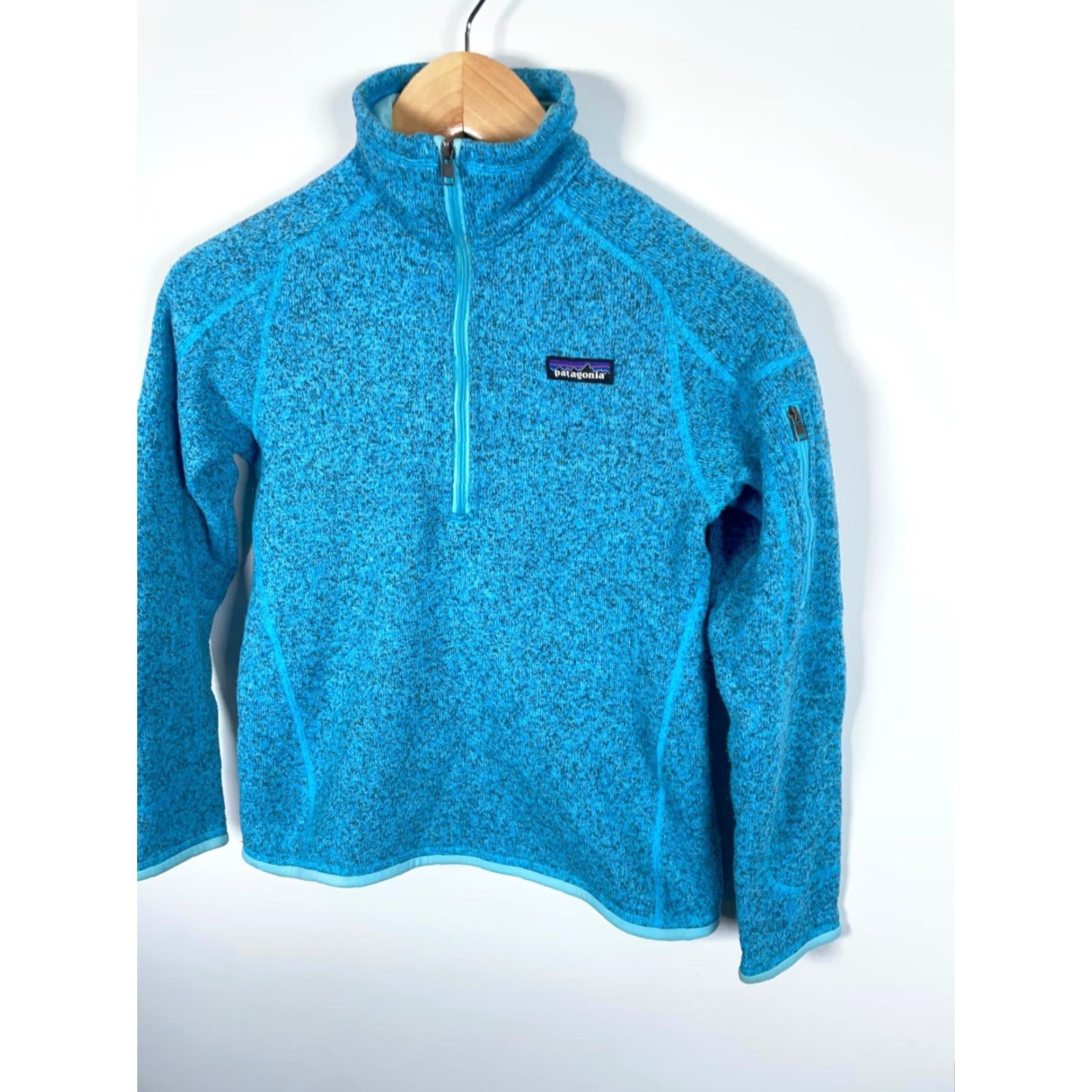 Patagonia Patagonia Better Sweater Women's Small Marled Blue 1/4 Zip Fleece Pullover Jacket, Blue, 1/4 Zip, Regular Fit, Fall/ Winter, Hooded? Size S / US 4 / IT 40 - 4 Thumbnail