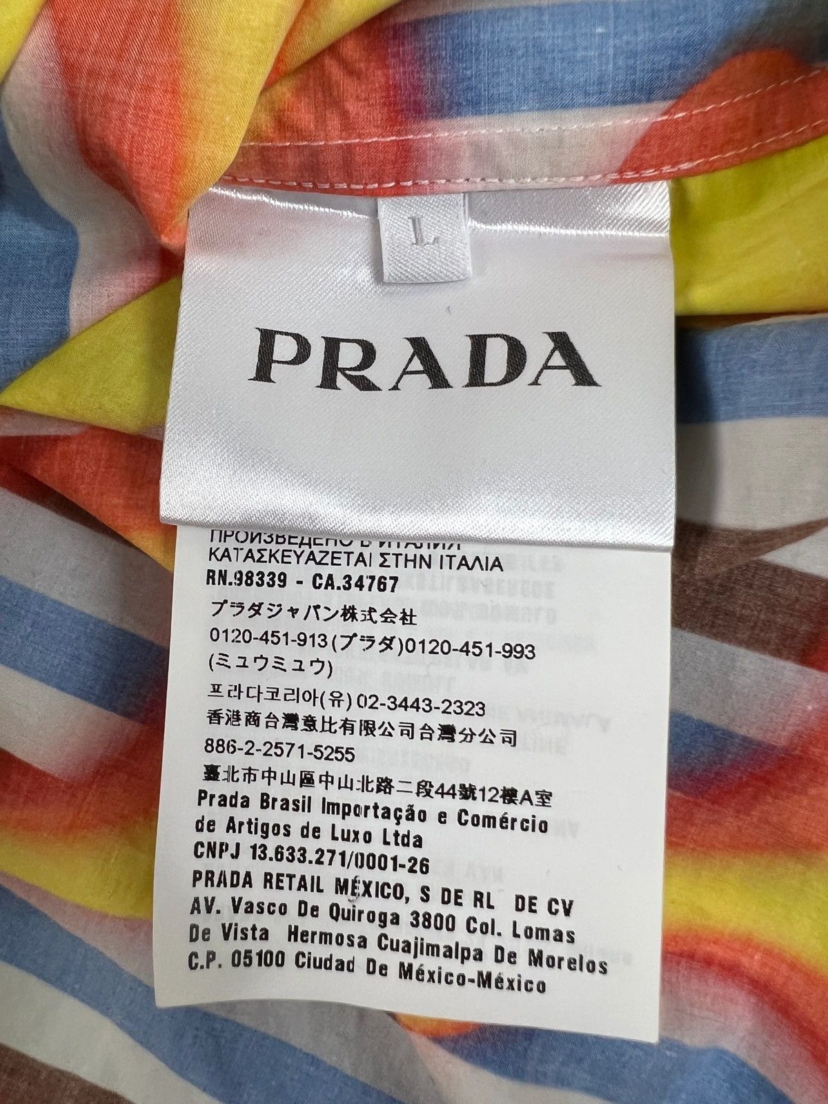 Prada PRADA 1OF1 FLAME LONGSLEEVE BUTTON UP SHIRT SZ:L Size US L / EU 52-54 / 3 - 6 Thumbnail