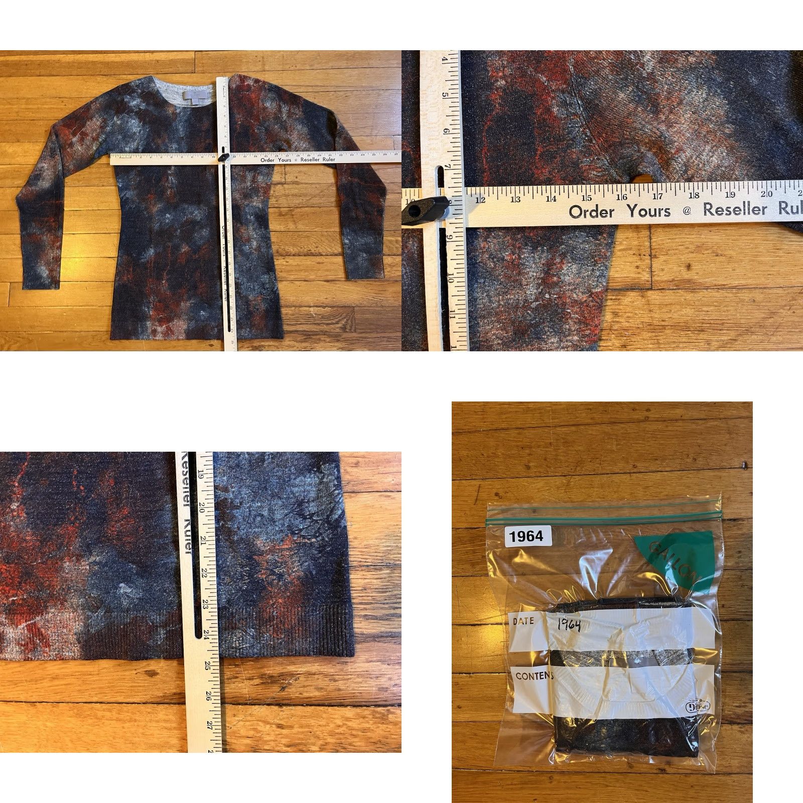 Mulberry Mulberry Shirt Women’s Small Multicolor Metallic Knit Abstract Size S / US 4 / IT 40 - 8 Thumbnail