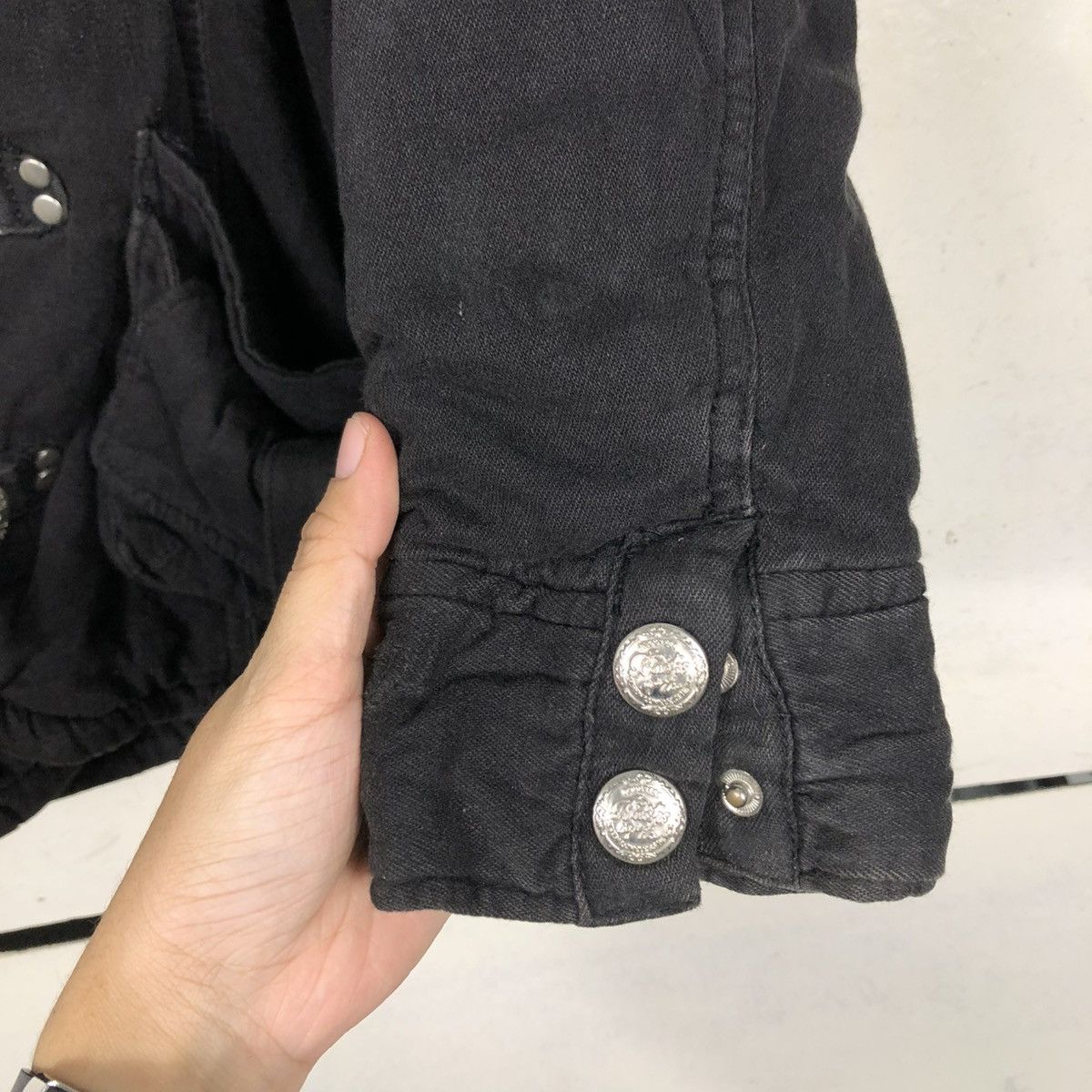 Hysteric Glamour 🔥BACKS BIKER JACKET CARGO BUTTON PUNK DESIGN Size US M / EU 48-50 / 2 - 17 Thumbnail