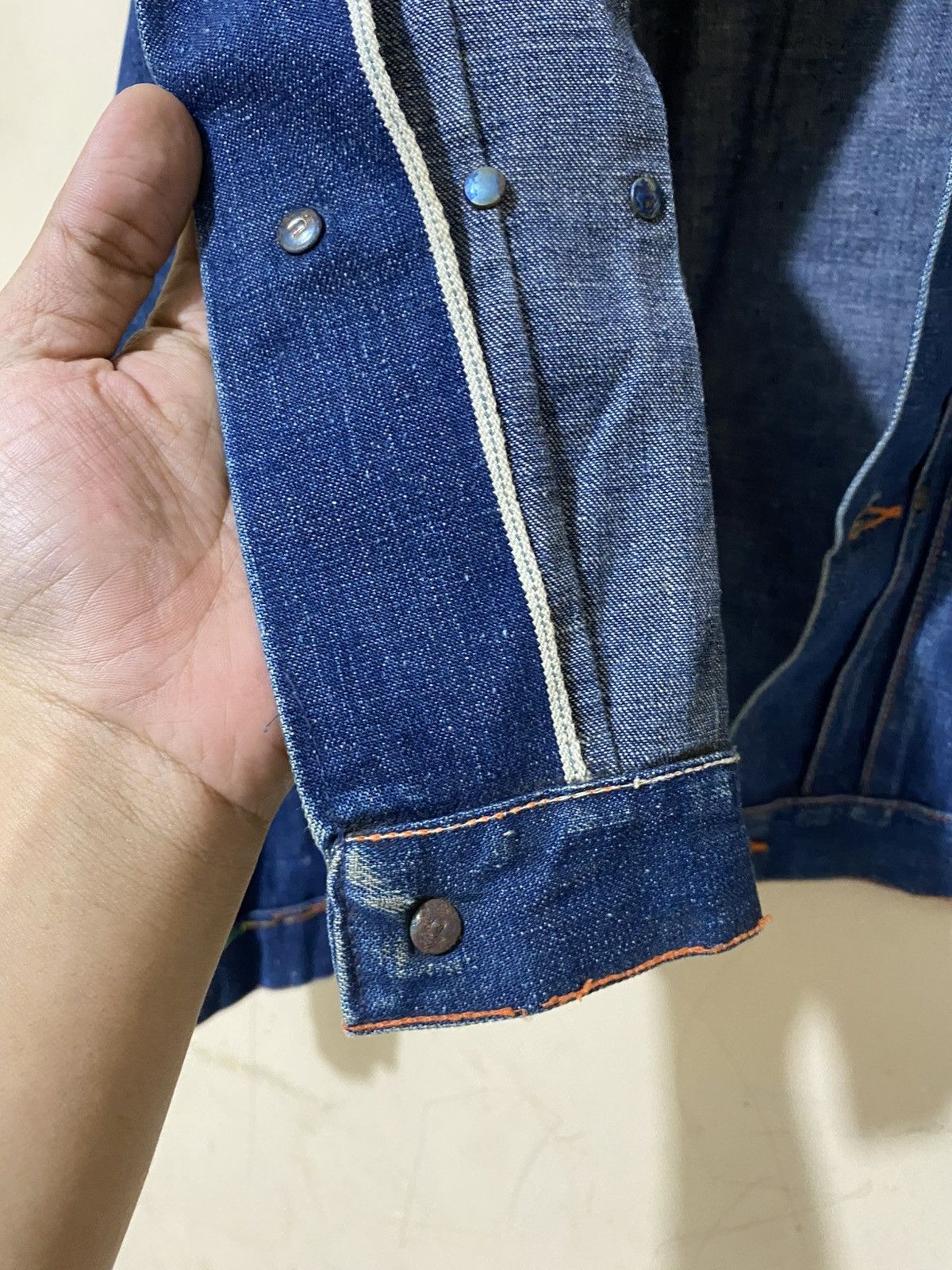 Vintage True 1940 Denim Jacket Union Made WWII Selvedge Donut Button Size US XS / EU 42 / 0 - 10 Thumbnail