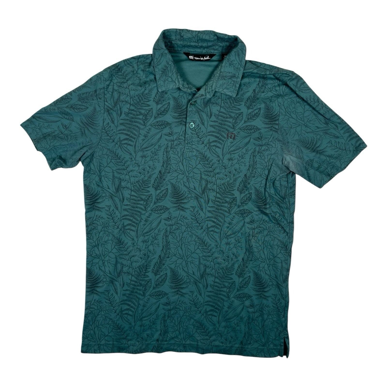 TravisMathew Travis Mathew Men’s Hidden Falls Leaf Pima Polo Shirt Size M Size US M / EU 48-50 / 2 - 1 Thumbnail