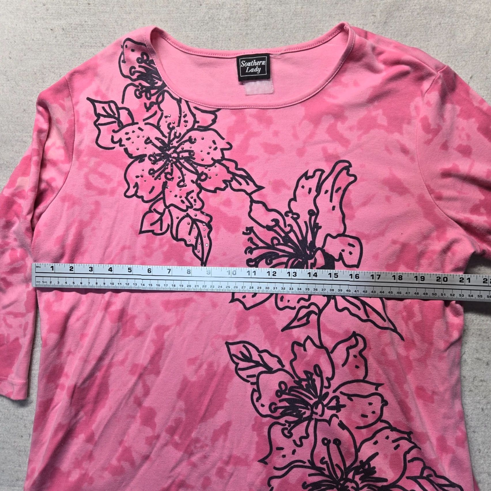 Pinko Southern Lady Shirt Womens T-Shirt Floral Pink Flowers Half Sleeve Large L Adult Size L / US 10 / IT 46 - 4 Thumbnail