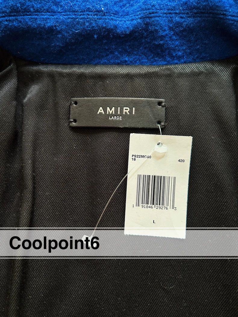 Amiri Amiri Western varsity leather trimmed jacket Size US L / EU 52-54 / 3 - 5 Thumbnail