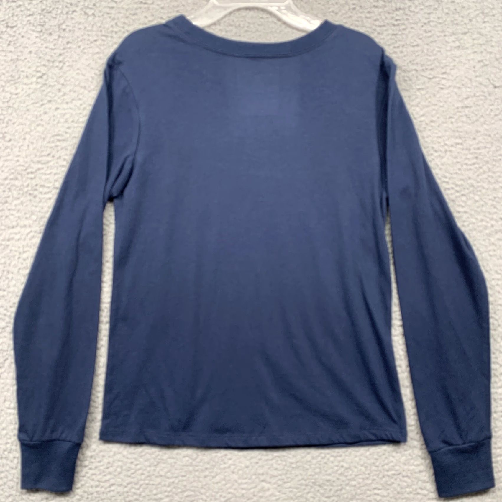 Vintage Zoe + Liv T-Shirt XS Long Sleeve Navy Blue White Hugs & Knishes NWT Womens Casual Knit Cotton Blend Size XS / US 0-2 / IT 36-38 - 4 Thumbnail