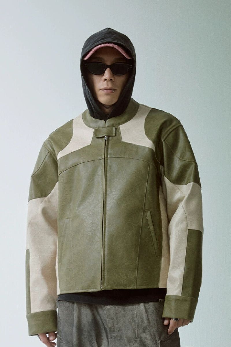 Other green pachtwork leather jacket Size US M / EU 48-50 / 2 - 3 Thumbnail
