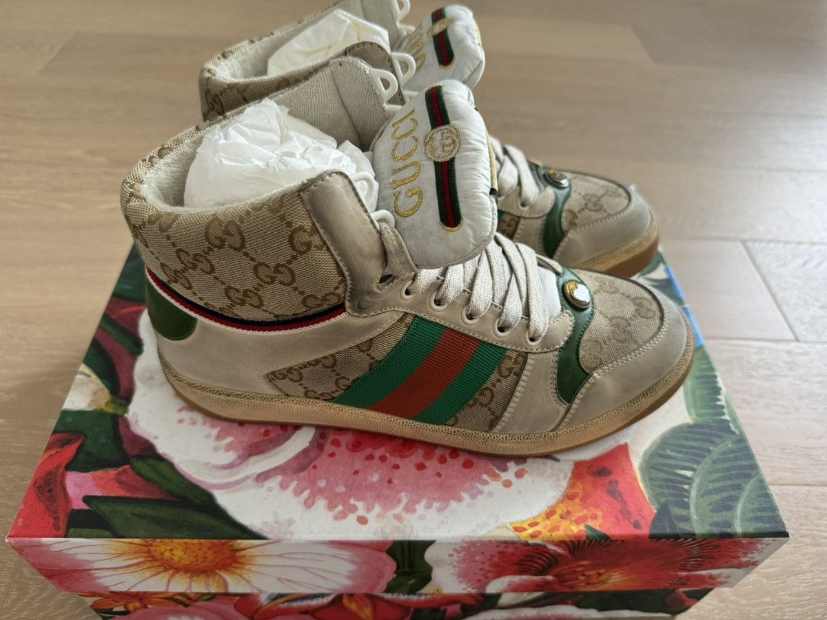 Gucci Gucci Men’s Screener GG High-Top Sneakers Size US 7.5 / EU 40-41 - 24 Thumbnail