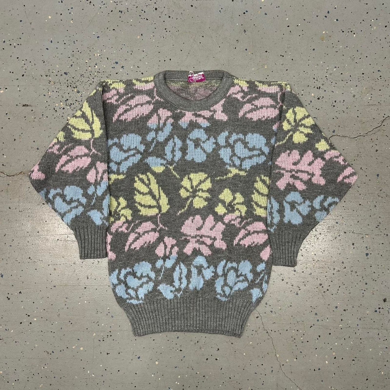 Other Vtg 80s knit floral sweater Size S / US 4 / IT 40 - 1 Thumbnail