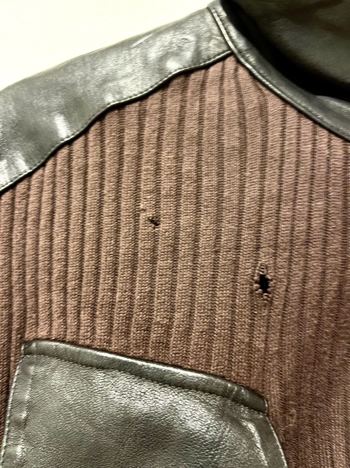 Morgan Homme KNIT x LEATHER HALF ZIPPER MORGAN HOMME LGB IF6WAS9 STYLE Size US M / EU 48-50 / 2 - 7 Thumbnail