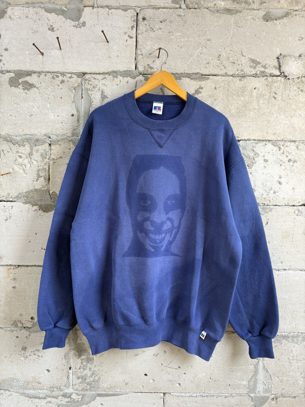 Blue Faded Aphex Twin Russell Sweatshirt