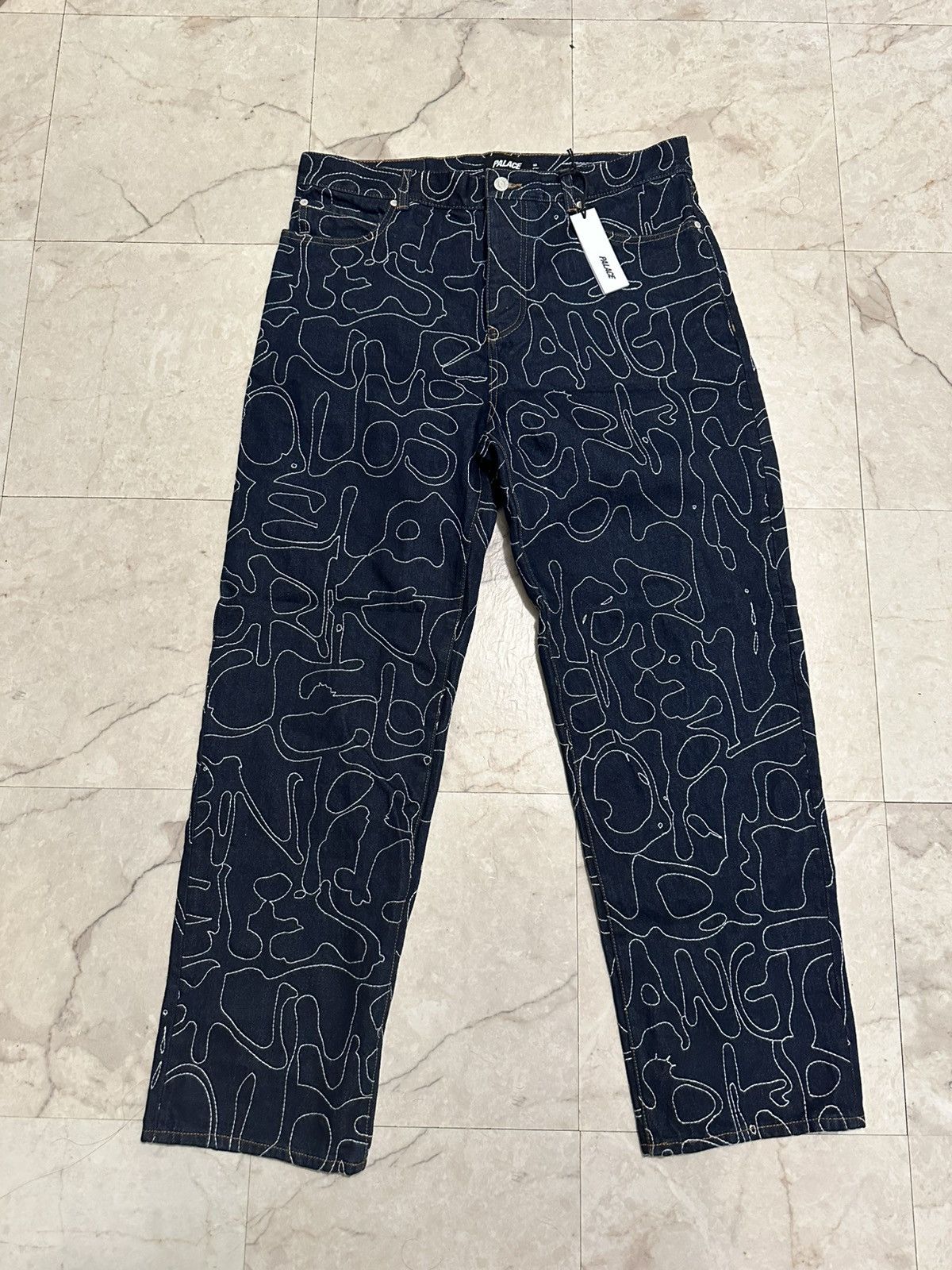 PALACE P45 SPLAT DENIM JEANS SIZE 32