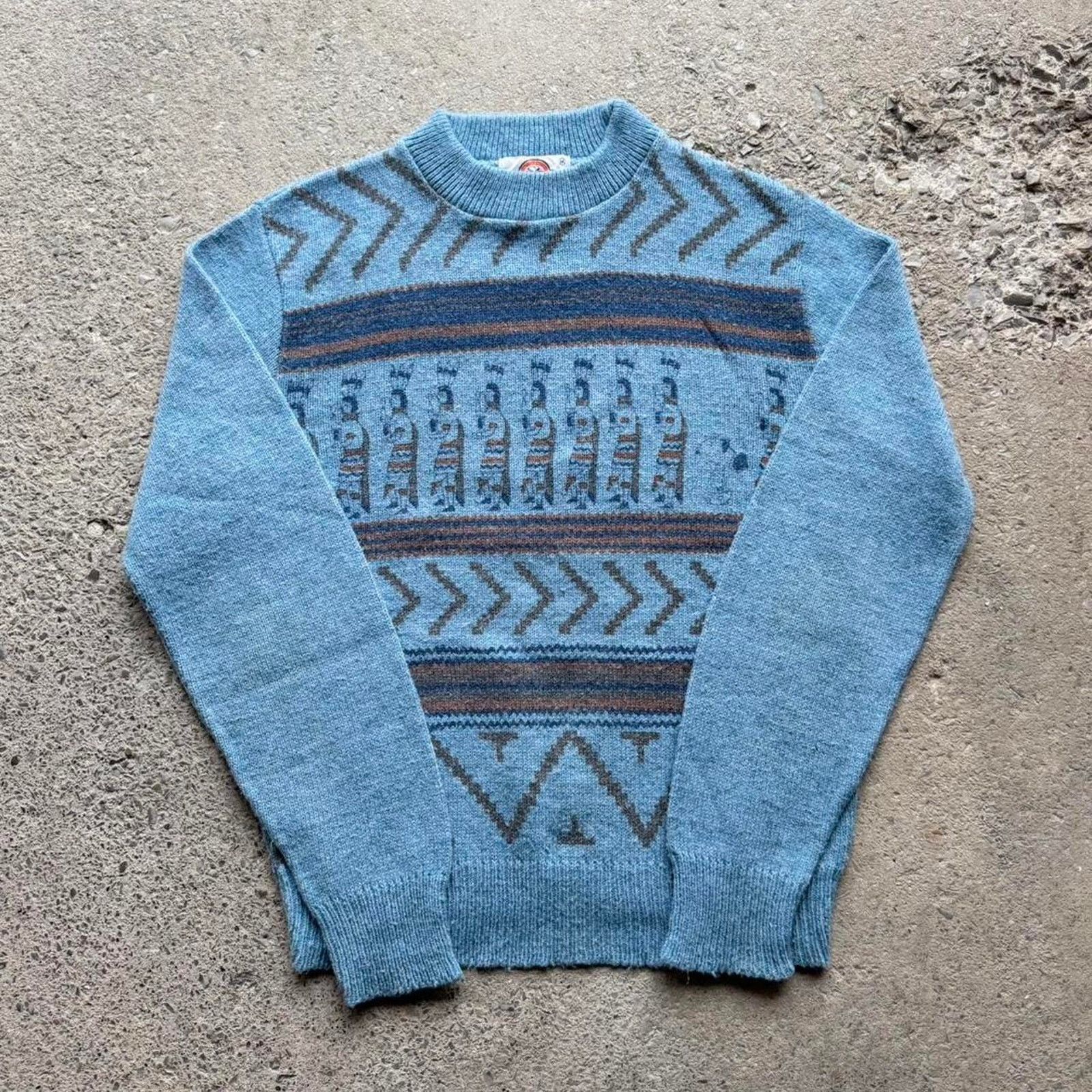 Arrow True Vintage 70s Arrow Hieroglyphic Snoopy Pattern Sweater Size S / US 4 / IT 40 - 1 Thumbnail