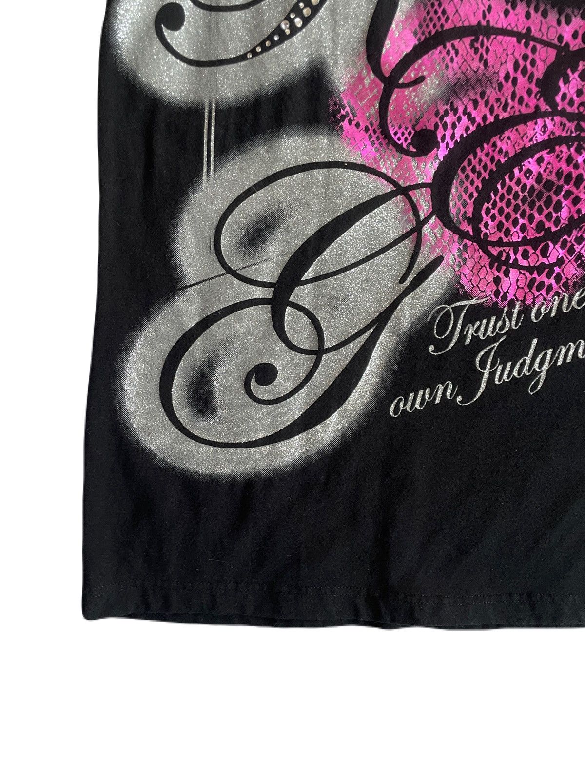 If Six Was Nine 2000s Japanese archive Vkei Glitter Rhinestone Poem Tee Size US S / EU 44-46 / 1 - 6 Thumbnail