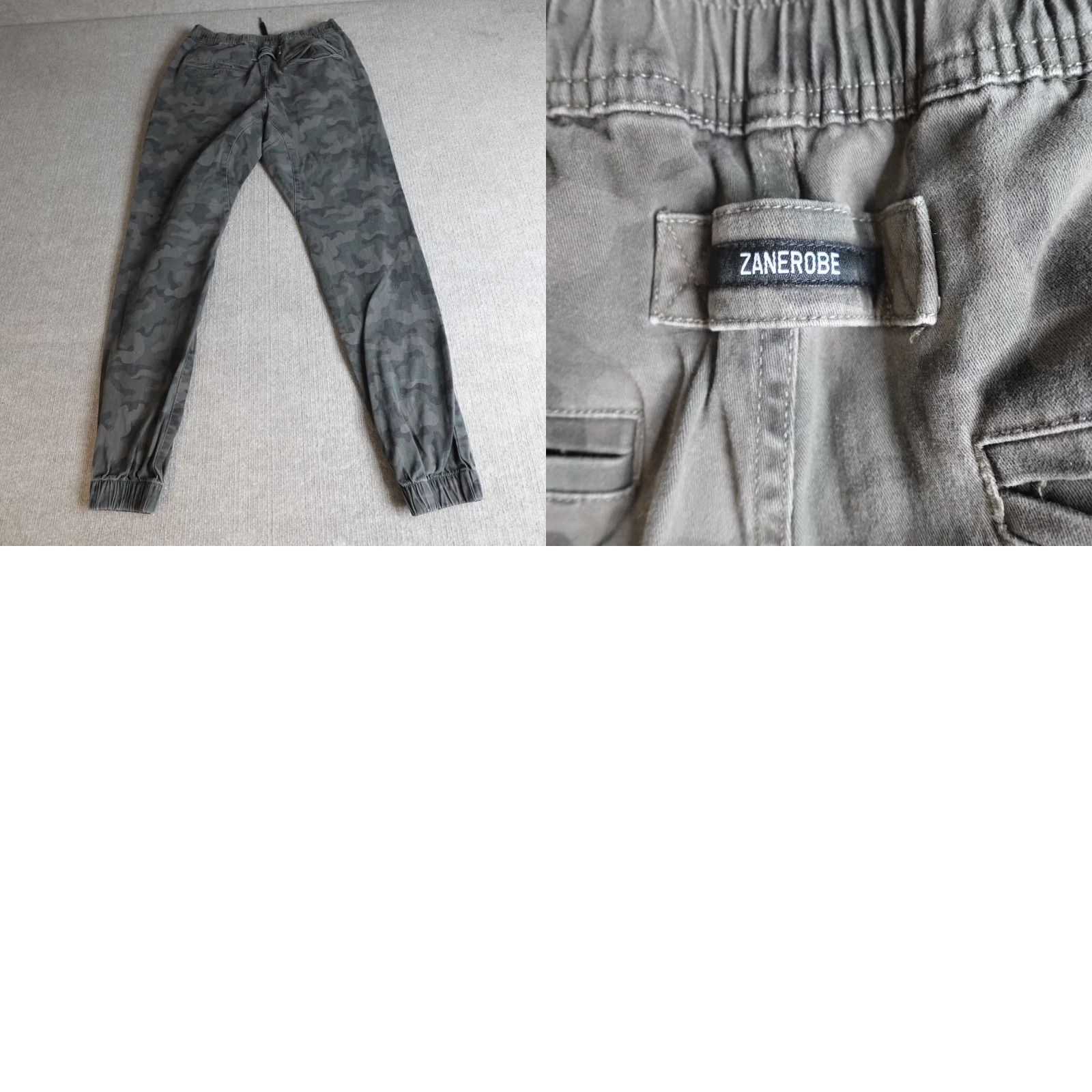 Zanerobe Zanerobe Mens Pants 30 Gray Joggers Drawstring Cotton Twill Camo Shirt? Size US 30 / EU 46 - 8 Thumbnail