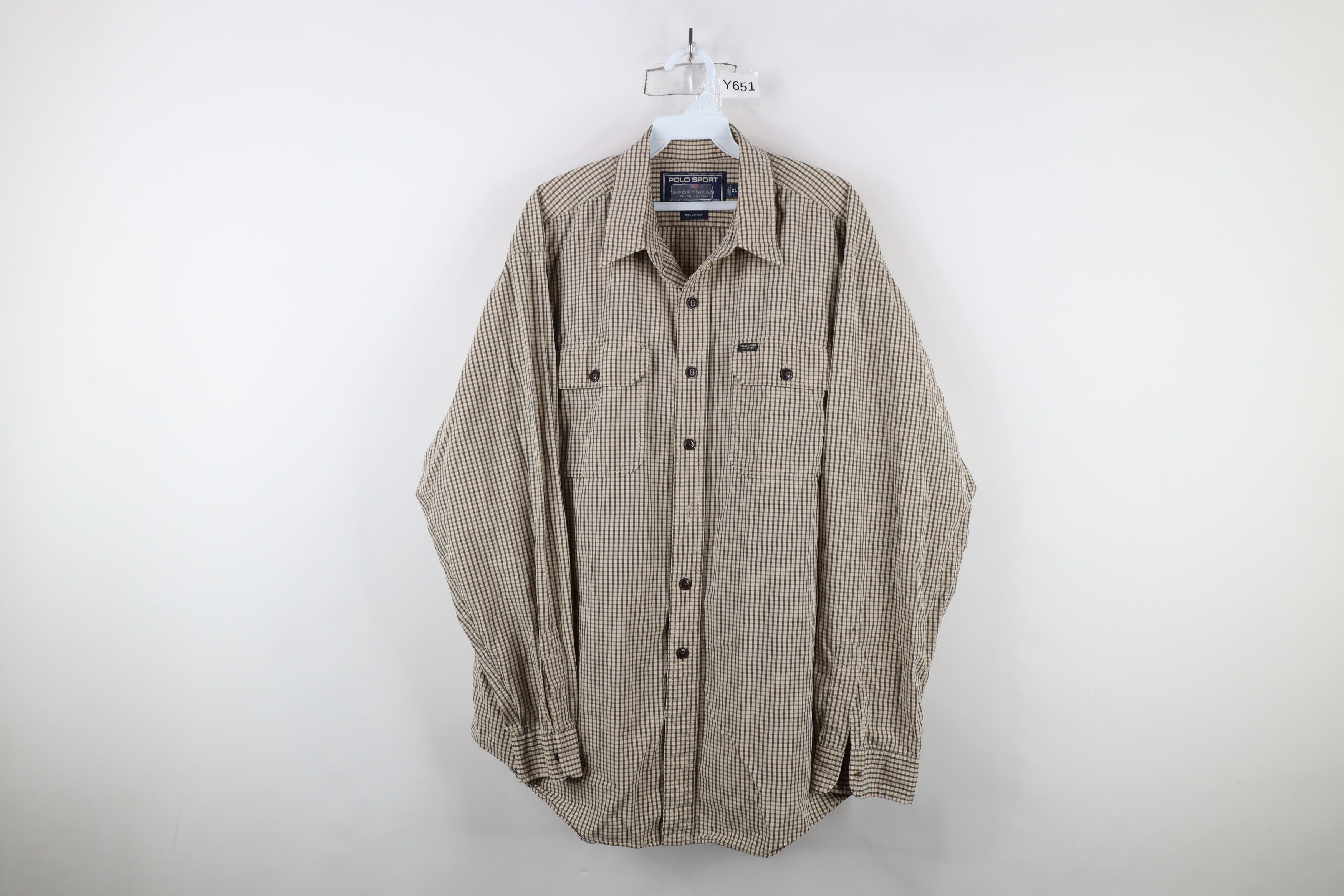 Ralph Lauren × Vintage Vintage 90s Polo Sport Ralph Lauren Pocket Button Shirt Size US XL / EU 56 / 4 - 1 Thumbnail