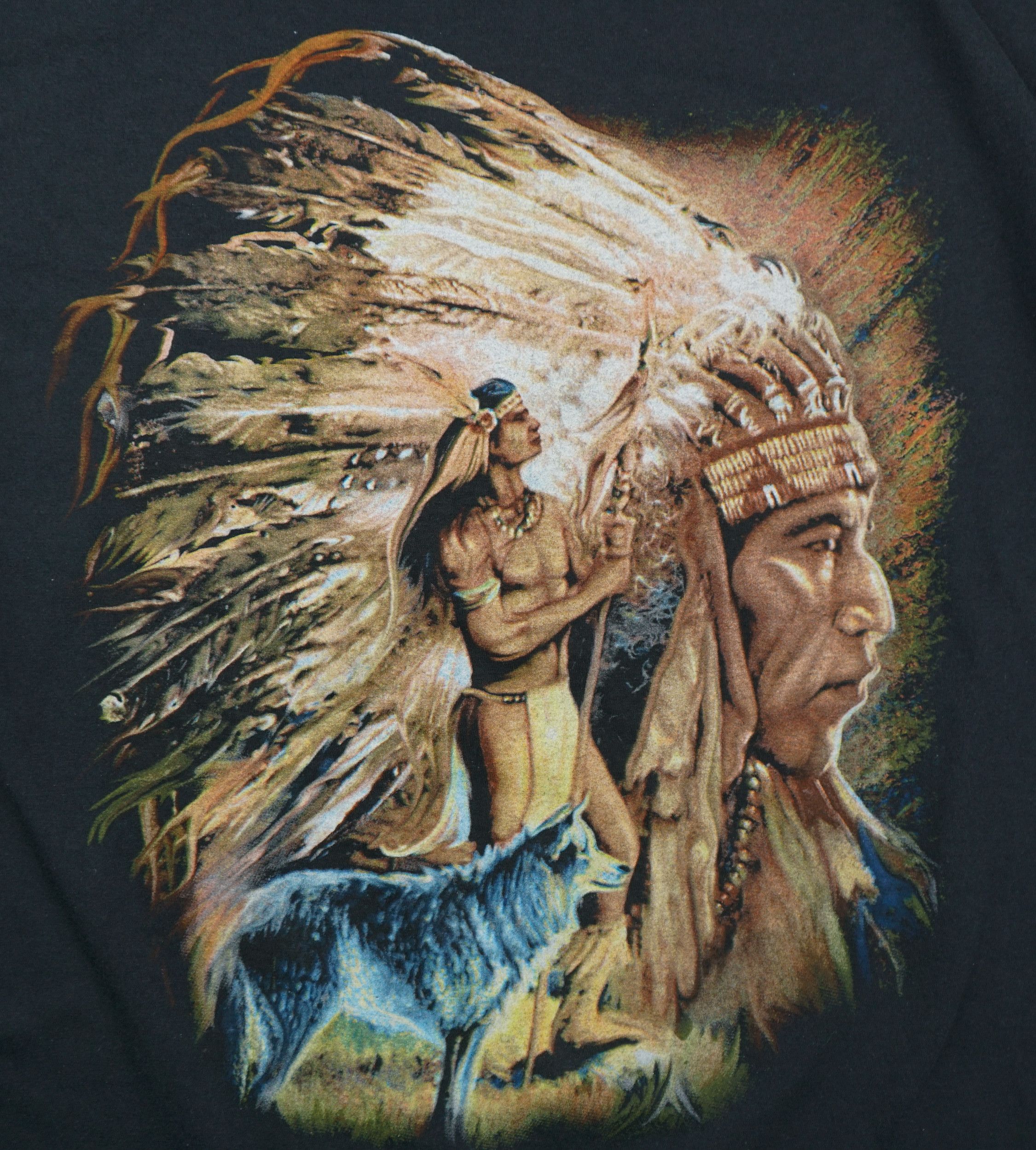 Vintage Vintage 1990s Native American T-Shirt Size US L / EU 52-54 / 3 - 2 Thumbnail