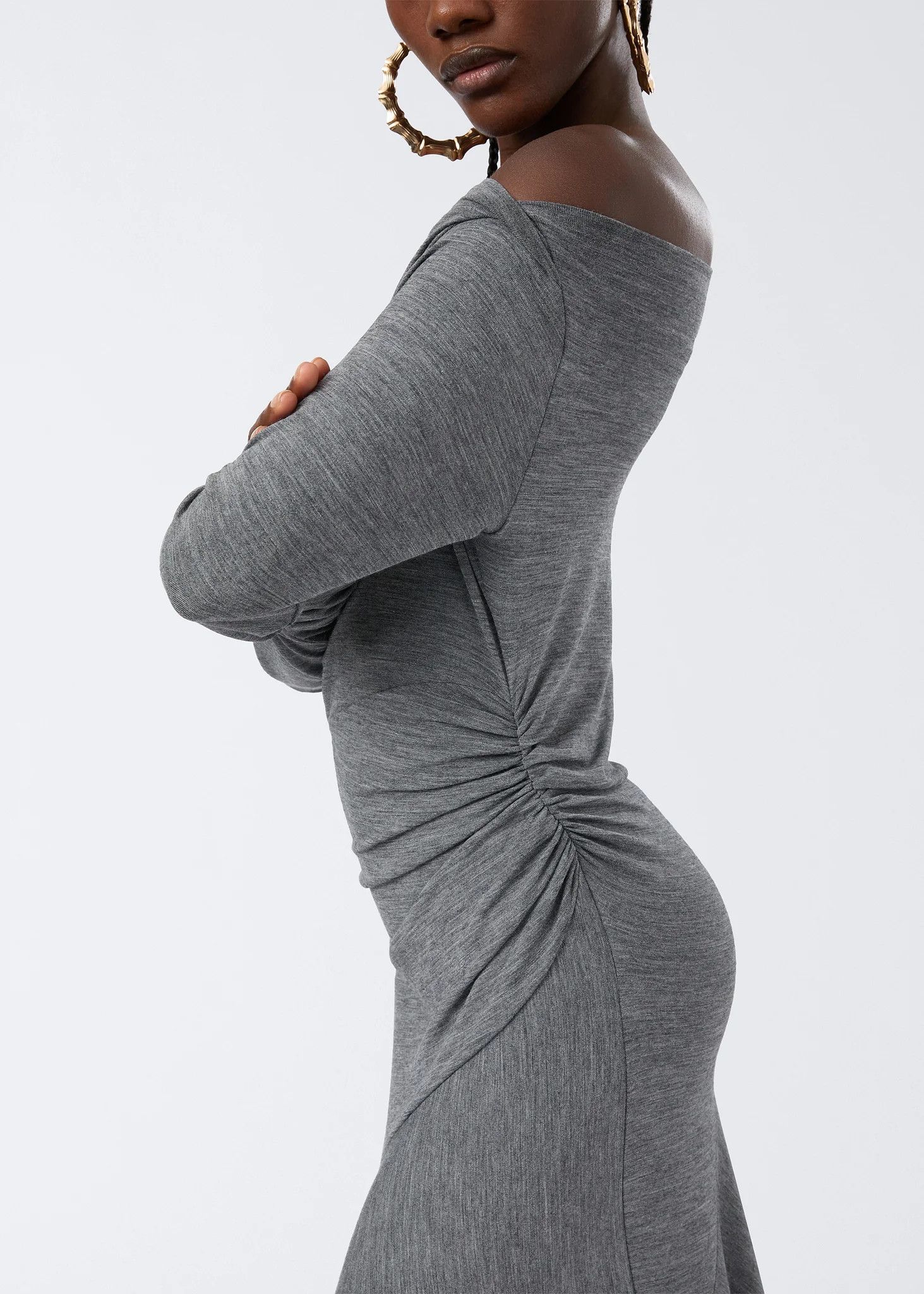 THE ANDAMANE o1s22i1n1024 Saba Jersey Dress in Grey Size S / US 4 / IT 40 - 3 Thumbnail