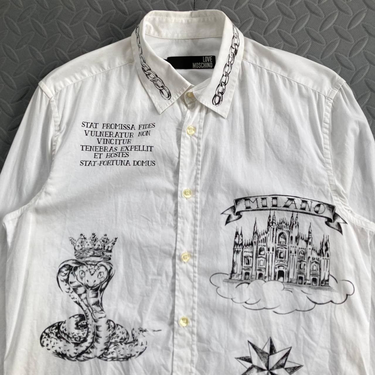 Moschino Tattoo Print Buttoned Shirt Size US S / EU 44-46 / 1 - 3 Thumbnail